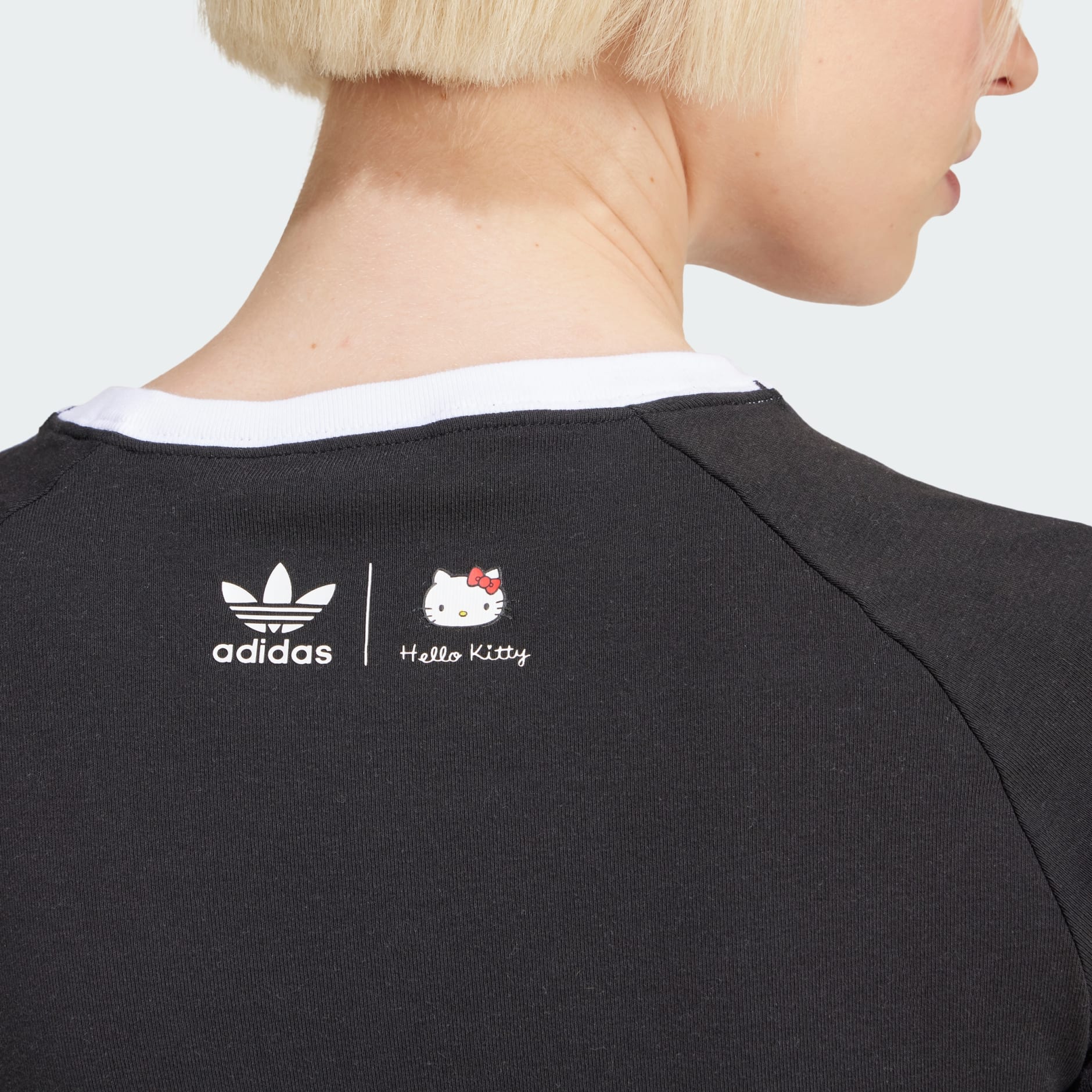 adidas x Hello Kitty 3-Stripes Baby Tee - Black | adidas