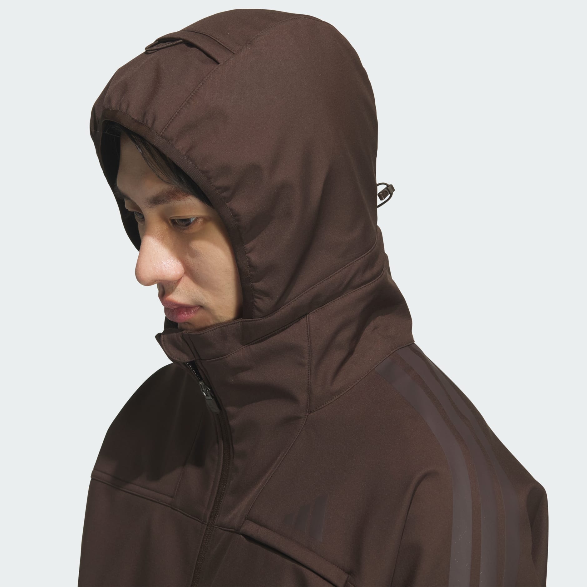 3STRIPES REGULAR FIT BONDED FLEECE HOODED WIND JACKET