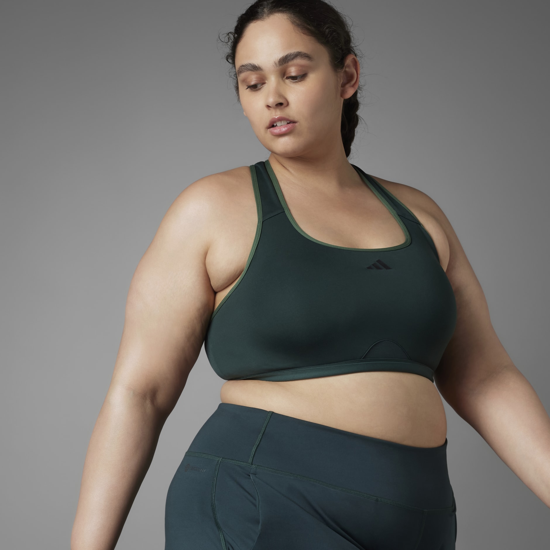 Clothing - Authentic Balance Yoga Medium-Support Bra (Plus Size) - Green