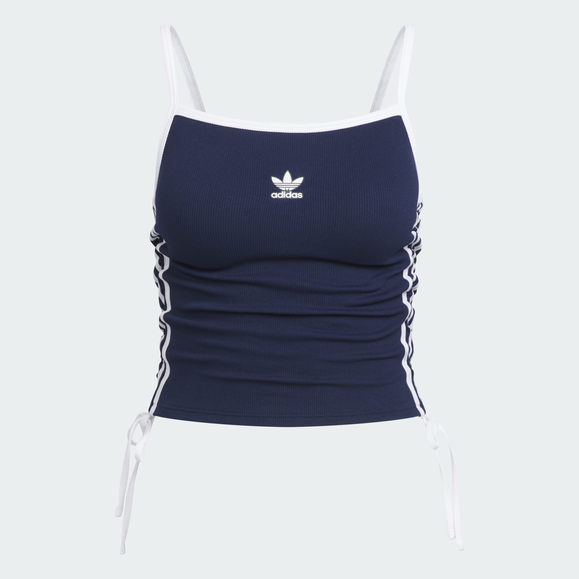 海外限定M Adidas スポーツパッドタンクトップ ネイビー KE3887 3-Stripes Drawstring Padded Tank Top - Blue | adidas Hong Kong
