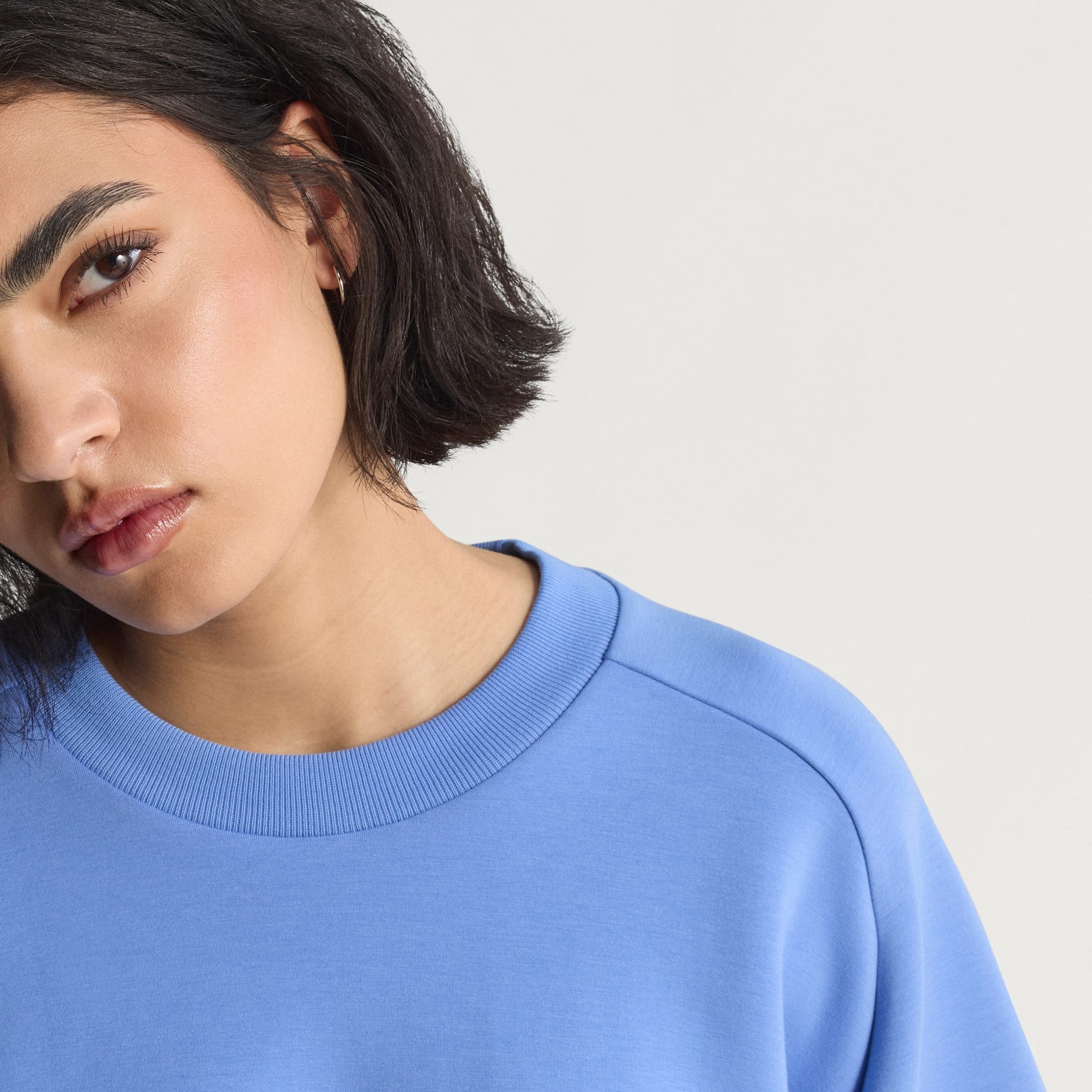 Soft Lux Loose Sweatshirt - Blue | adidas Hong Kong