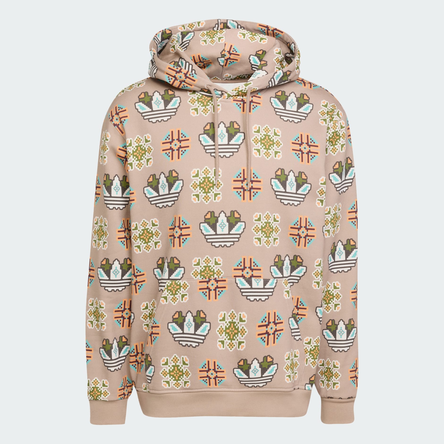 Tile Allover Print Loose Hoodie