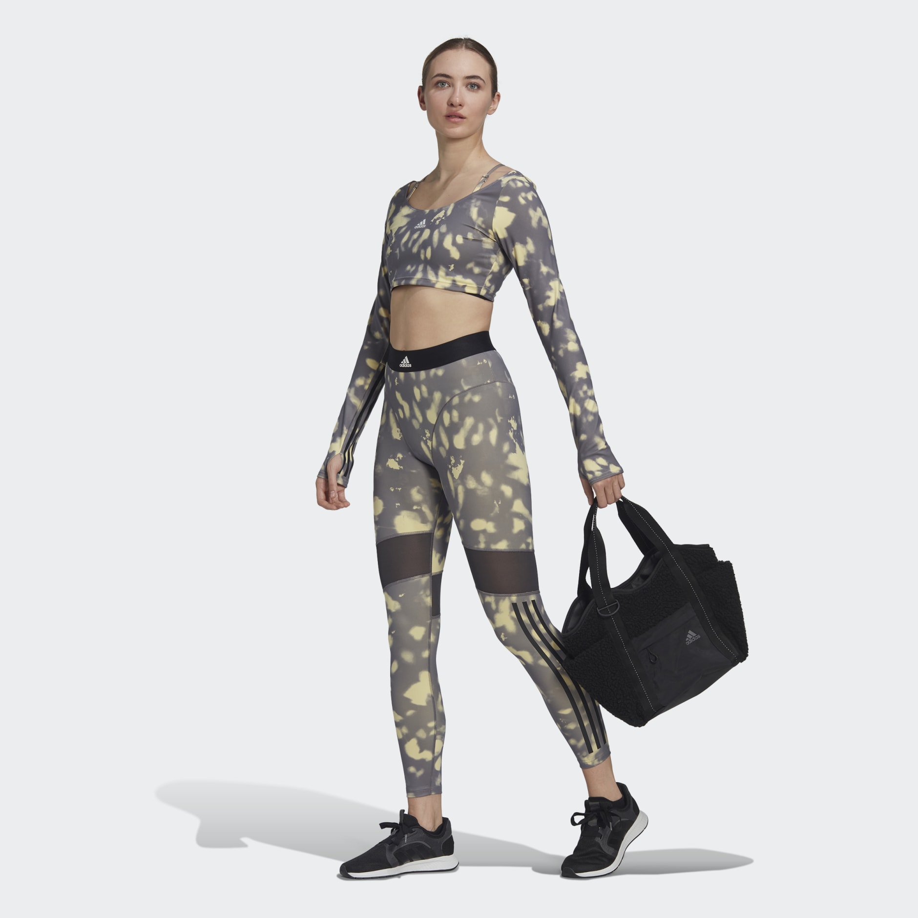 adidas Aeroreact Light-Support Hyperglam Printed Bra