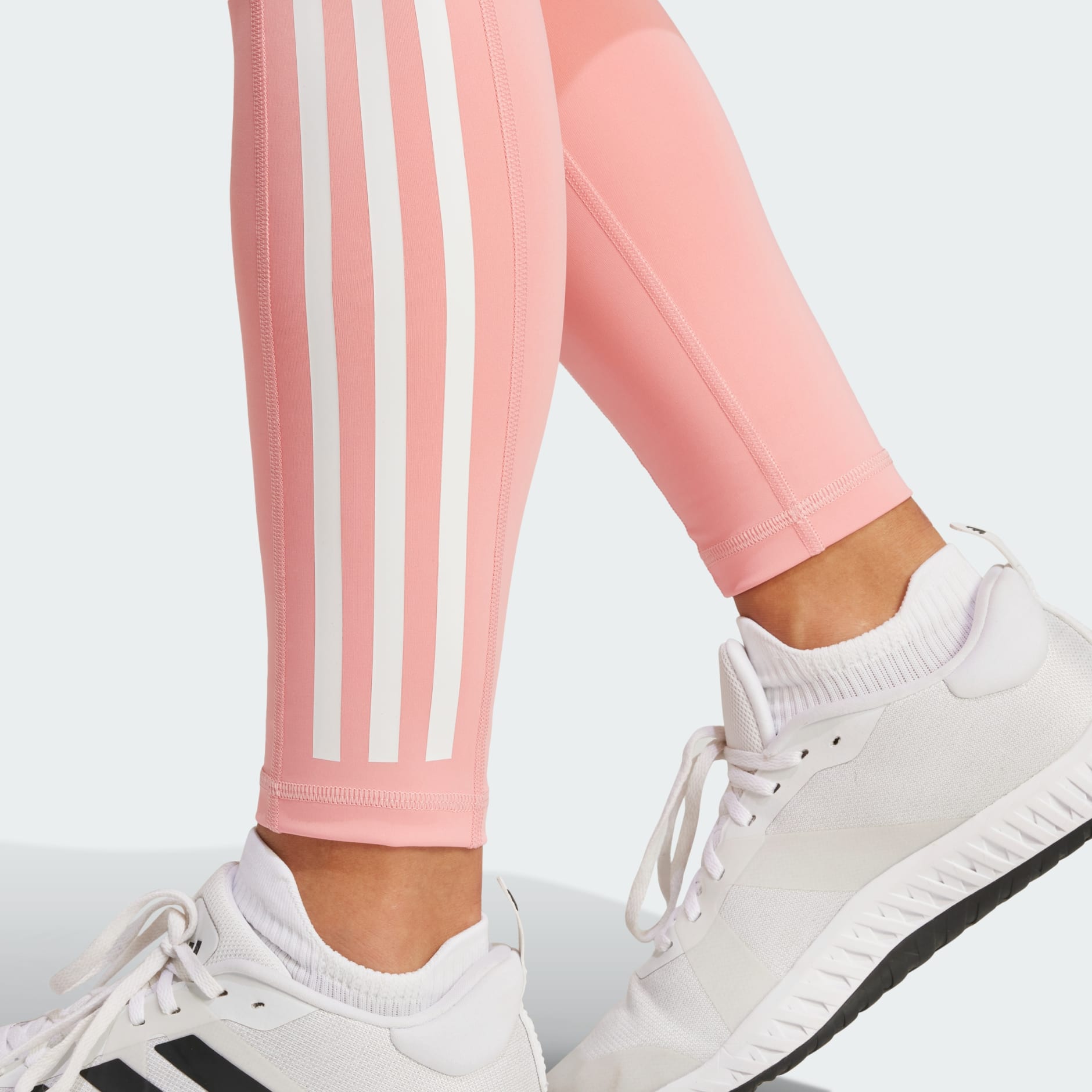 CLOTHING Optime 3 Stripes Full Length Leggings Pink adidas Bahrain