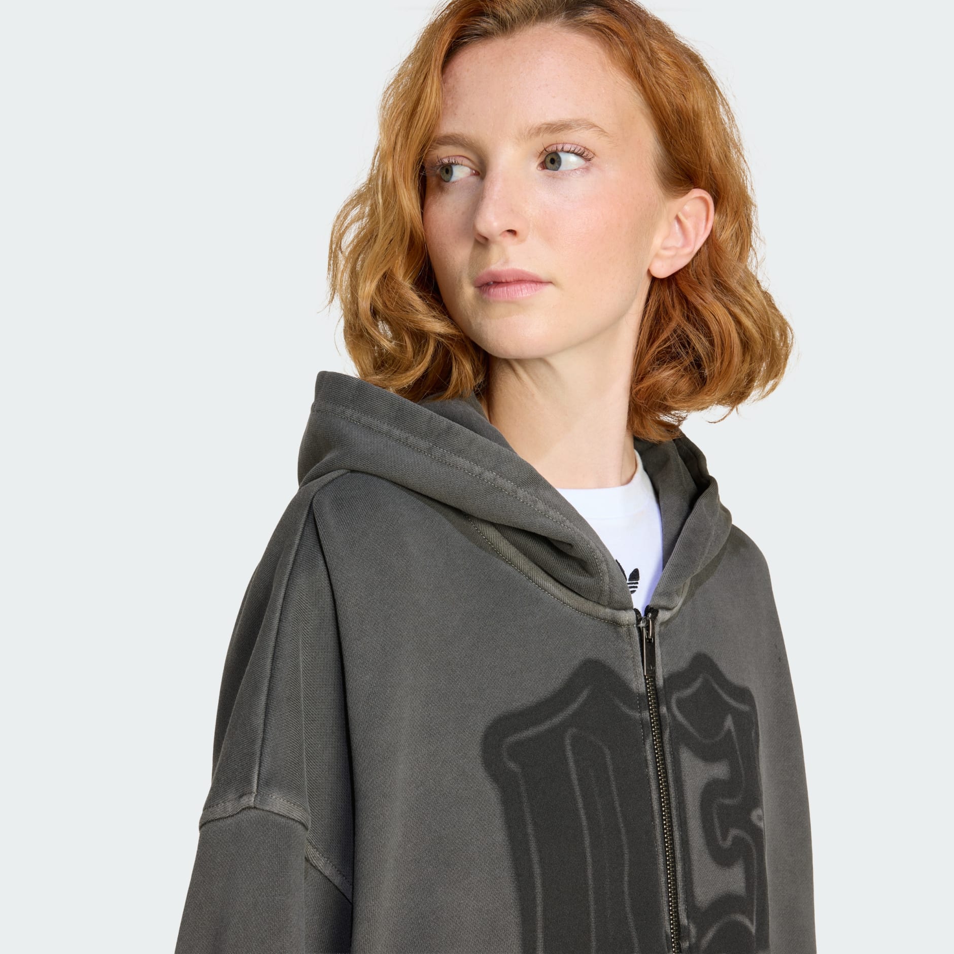 adidas ORIGINALS LOOSE FZ GFX HOODIE