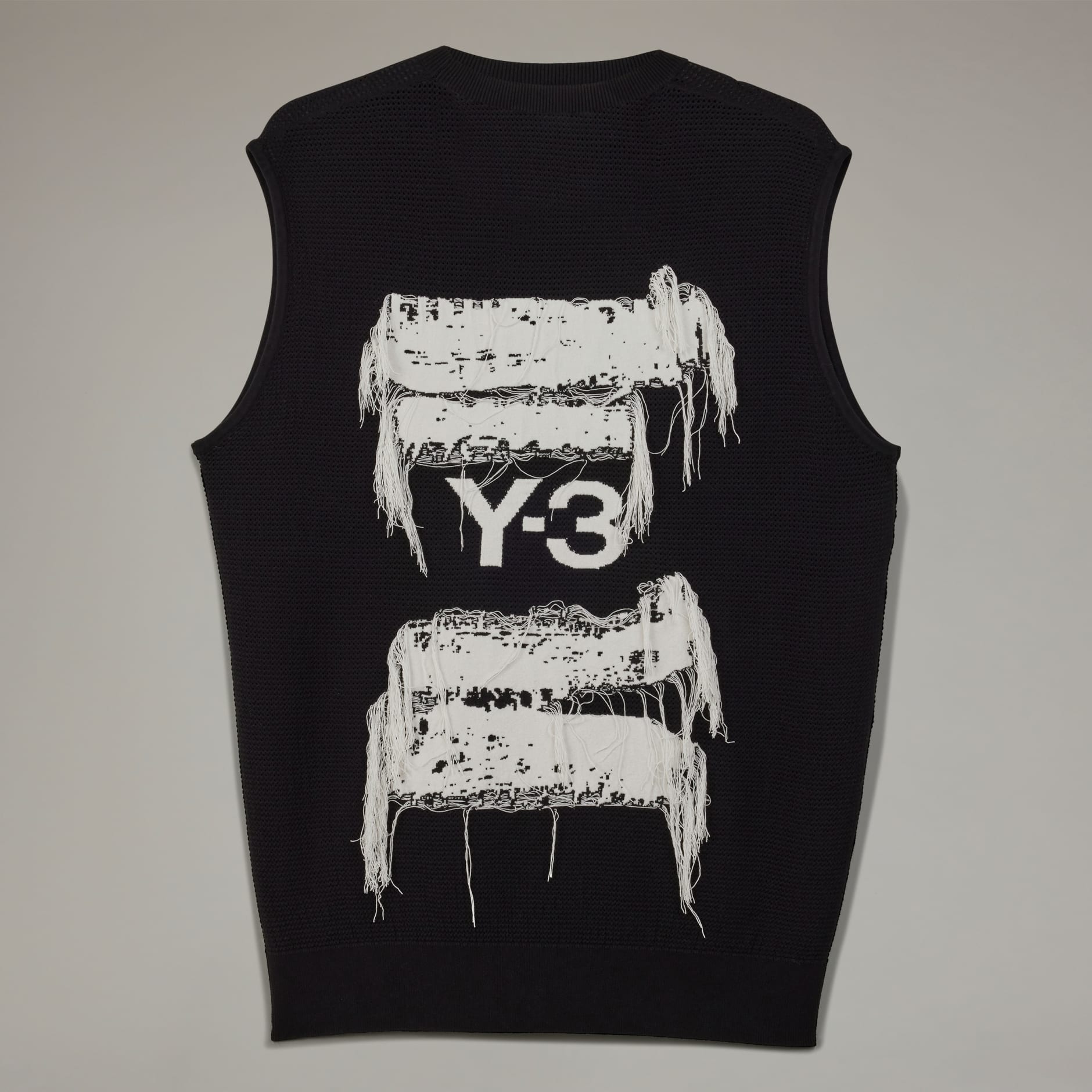 Y-3 Graphic Knit Vest - Black | adidas Hong Kong