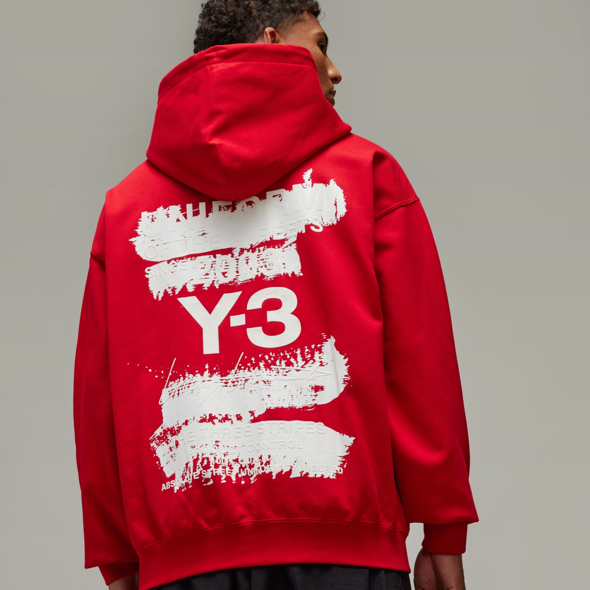 パーカー・フーディ Y-3 Red Graphic-Print Hoodie Y-3 graphic-print Hoodie | Red | FARFETCH