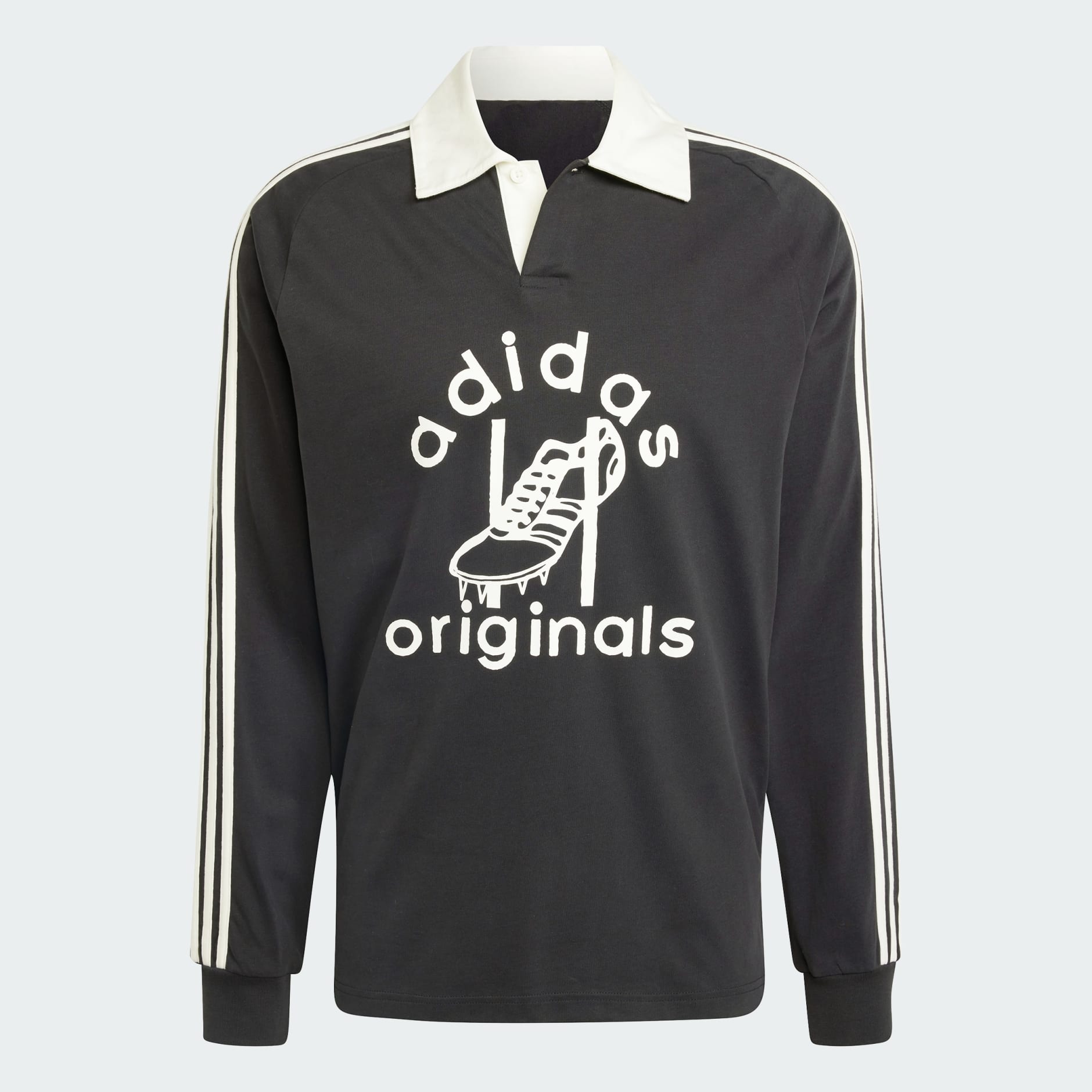 Clothing - Rugby Polo Shirt - Black | adidas Oman