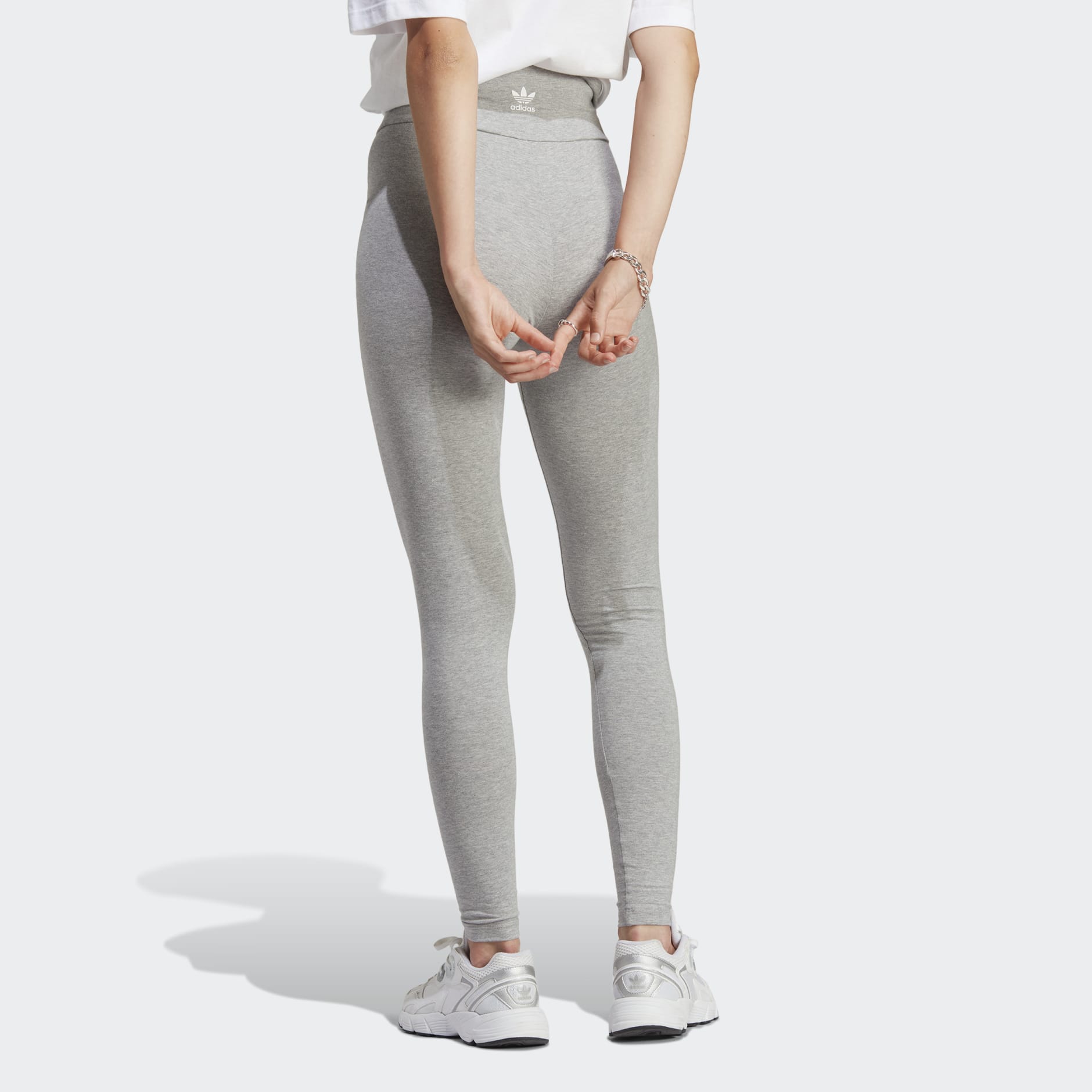adidas Originals ESSENTIALS - Leggings - Trousers - medium grey heather/grey  