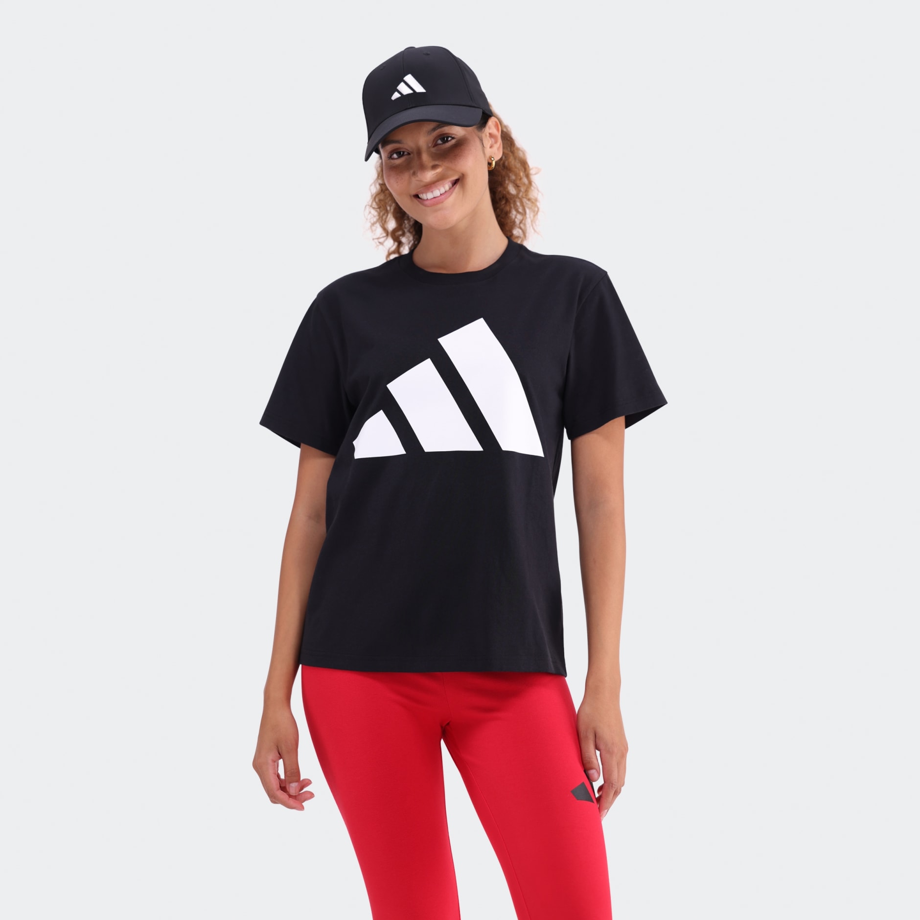 Clothing Essentials Big Logo Cotton T-Shirt Black adidas