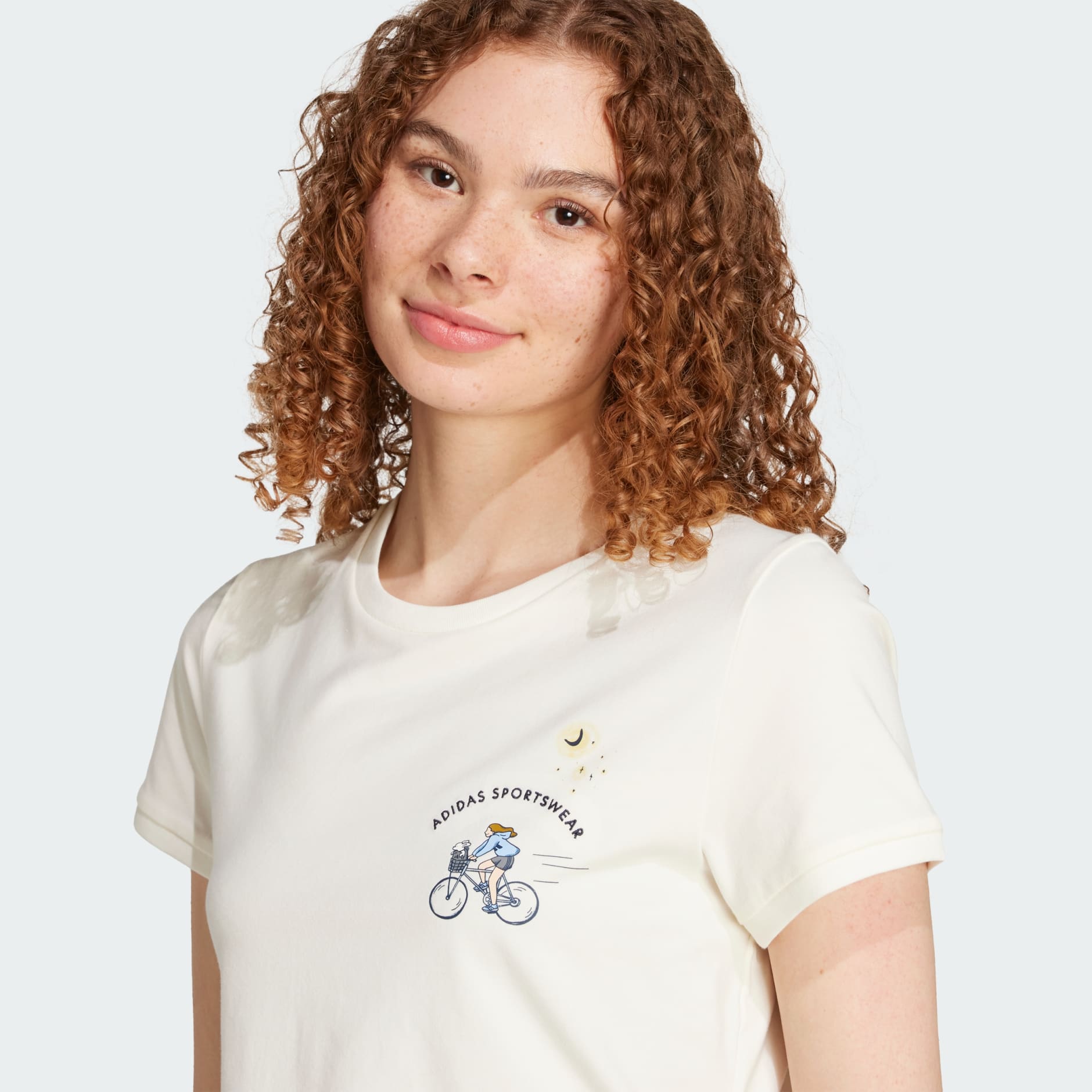 Codes Doodle Bike Graphic Crop Tee