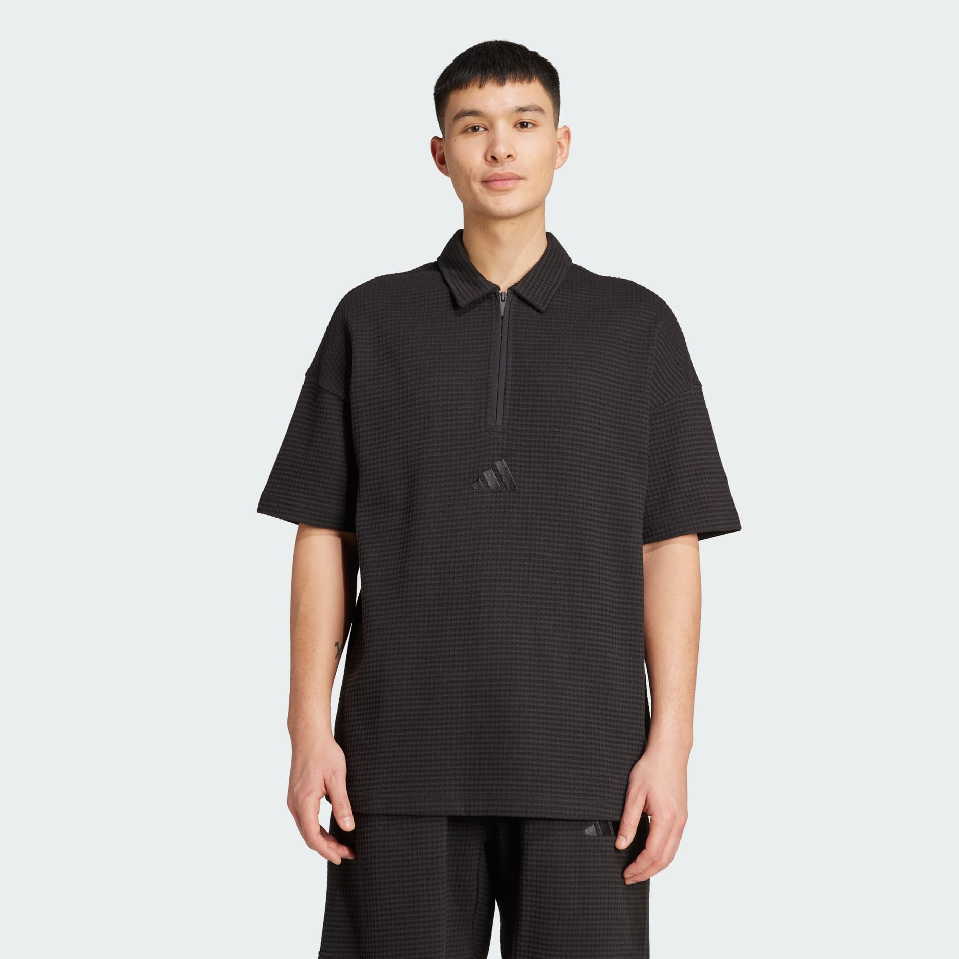 All SZN Waffle Knit Half-Zip Polo