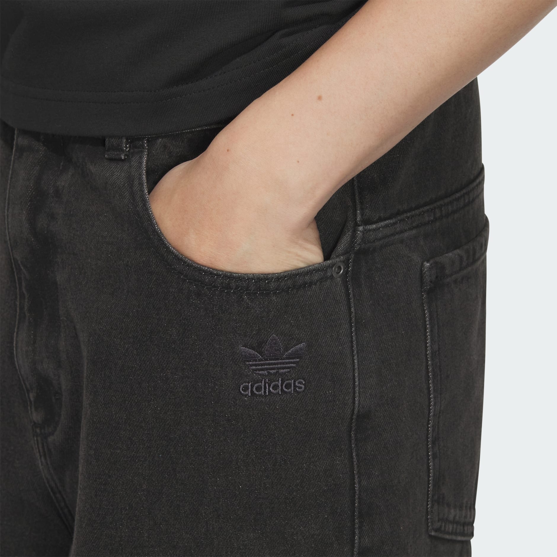 Denim Cargo Pants - Black | adidas Hong Kong