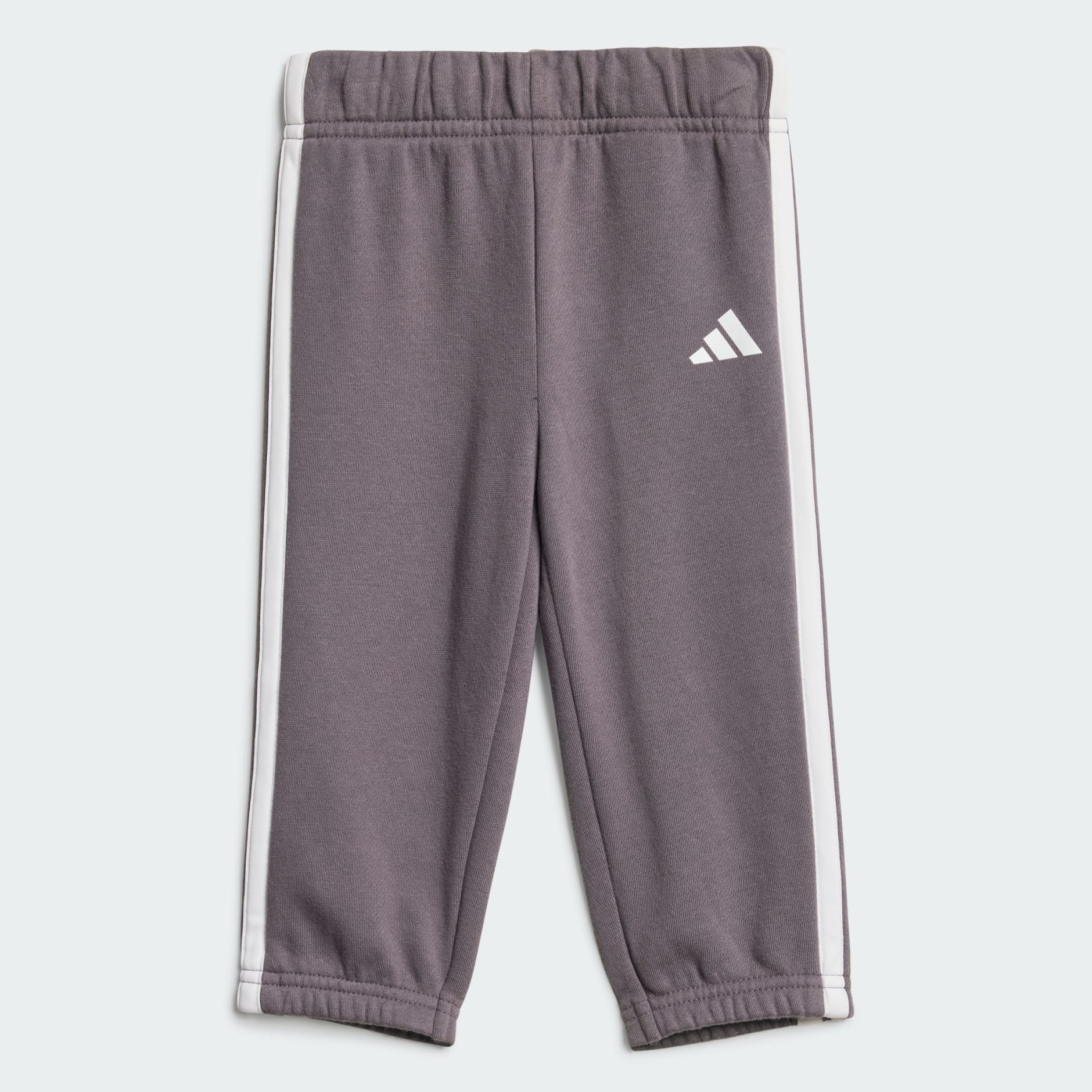 Set Seasonal Essentials Tiberio cu guler rotund și 3 dungi, din l&acirc;nă fleece, pentru copii