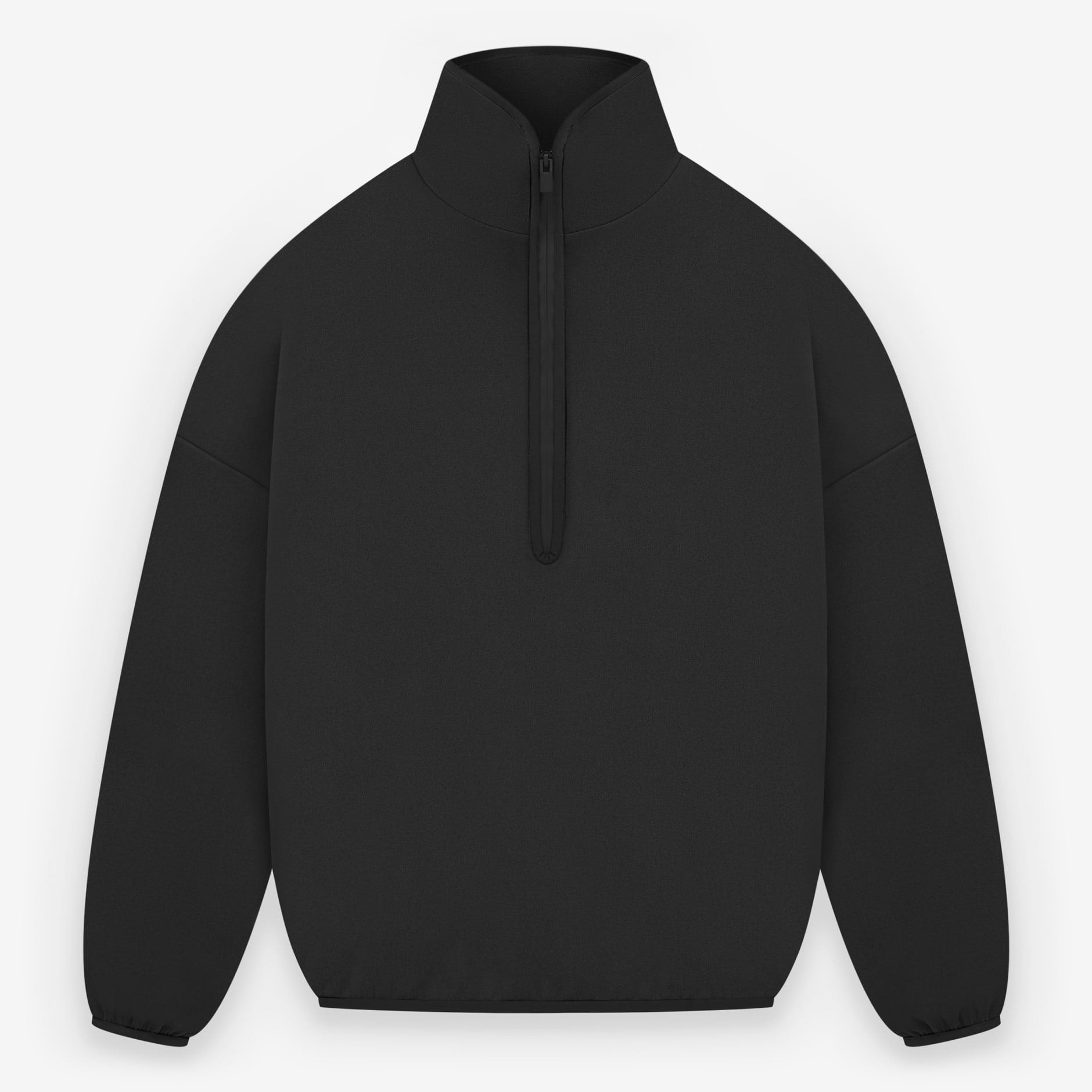 Black 1/2 Zip High Neck Sweatshirt