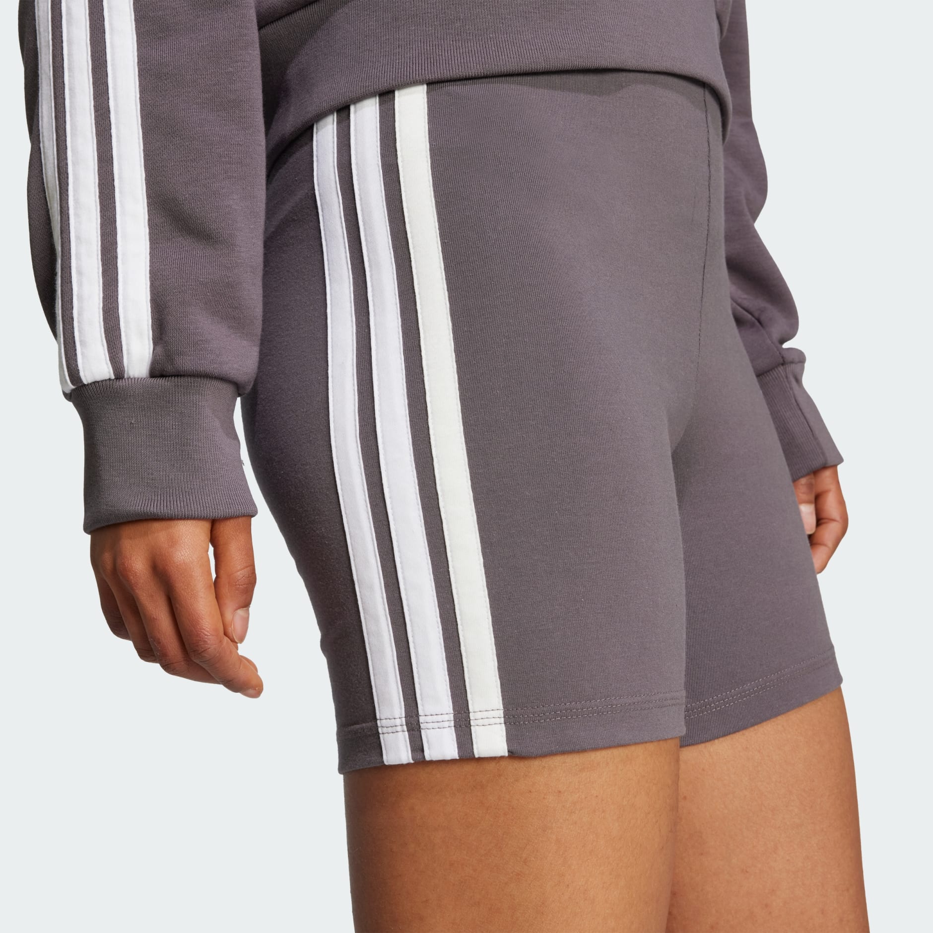 Essentials 3-Stripes High Waisted Biker Shorts