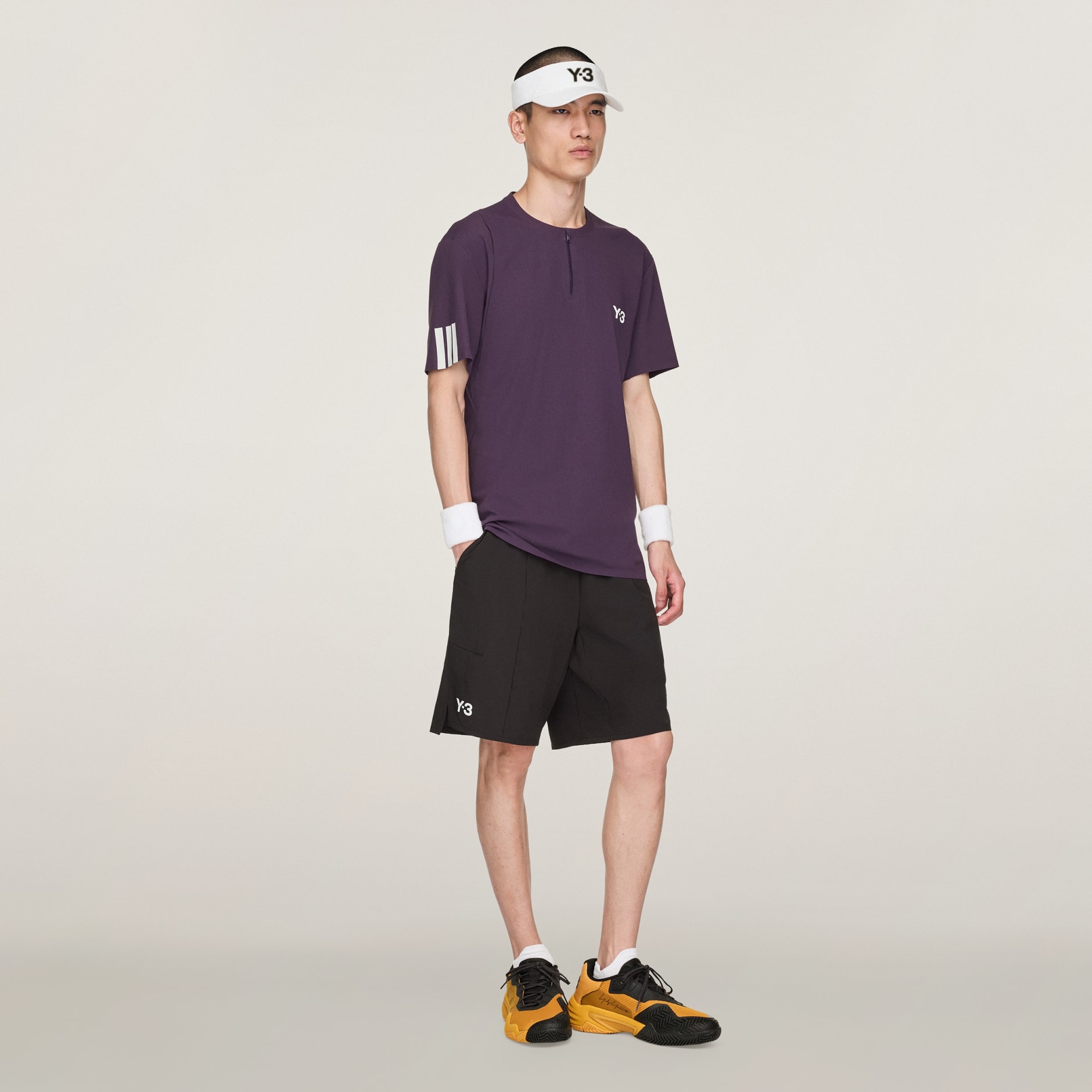 Clothing - Y-3 Tennis Pro FreeLift Zip Tee - Purple | adidas Oman
