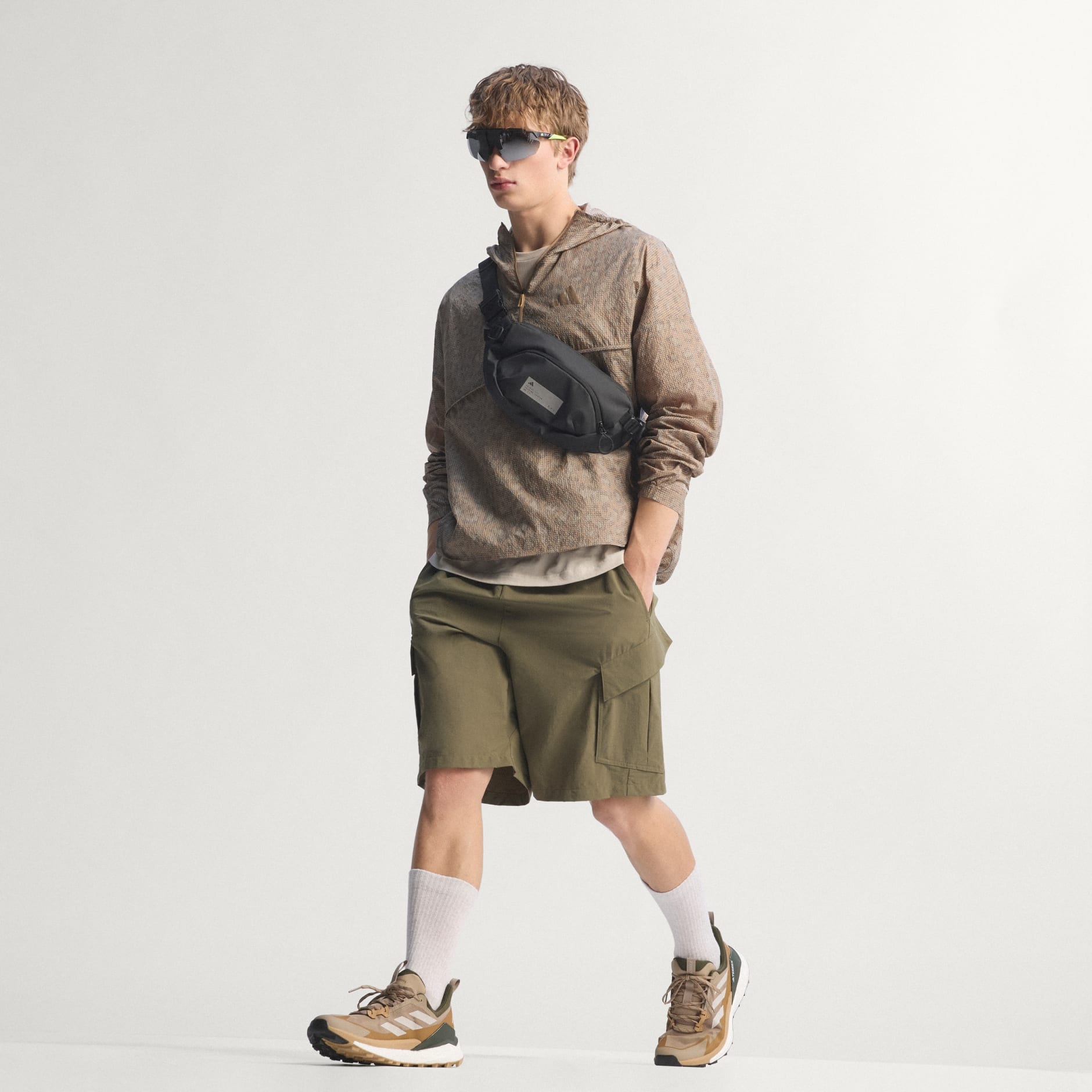 Hanorac rezistent la v&acirc;nt Terrex Xploric CLIMA365 cu imprimeu