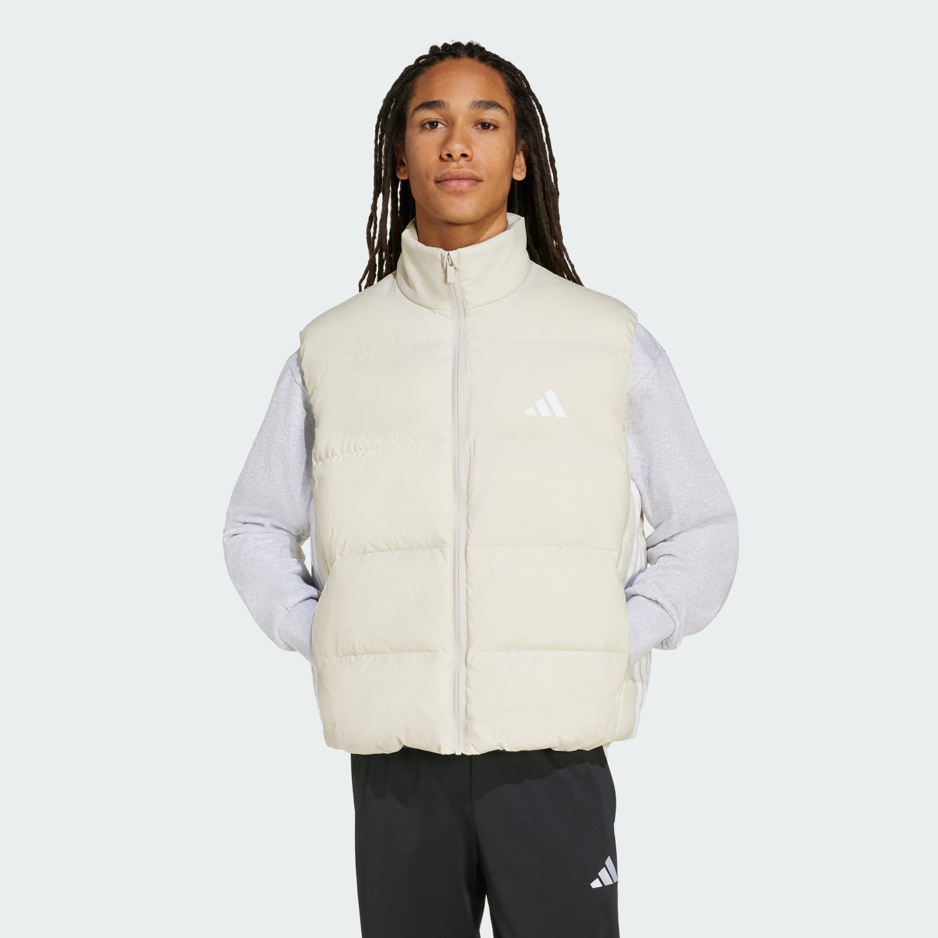Clothing - Essentials Climawarm 3-Stripes Puffer Down Vest - Beige