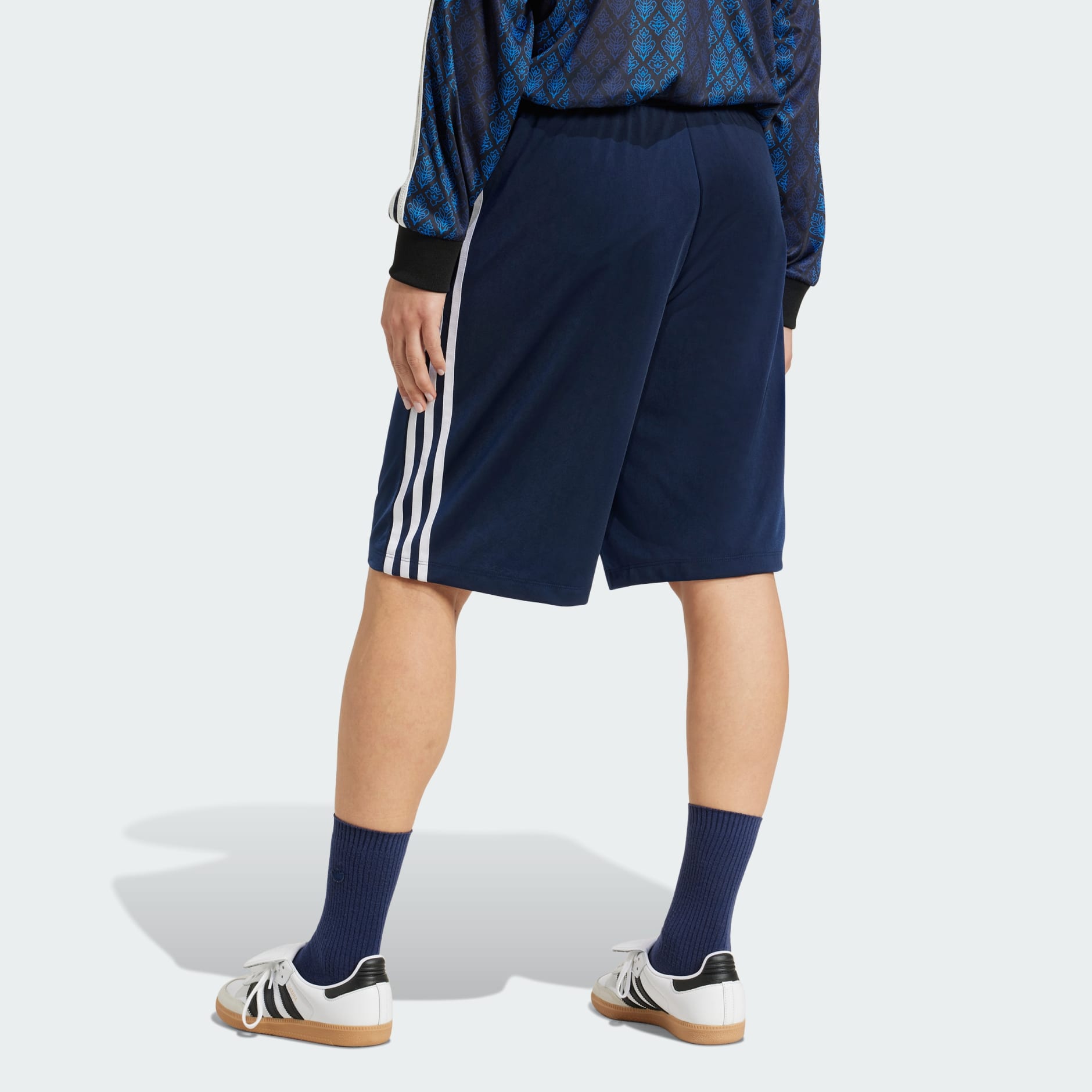 ★adidas originals★W ADICOLOR FIREBIRD LONG SHORTS★追跡可 adidas Originals FIREBIRD ADICOLOR LONG shorts in black/ white