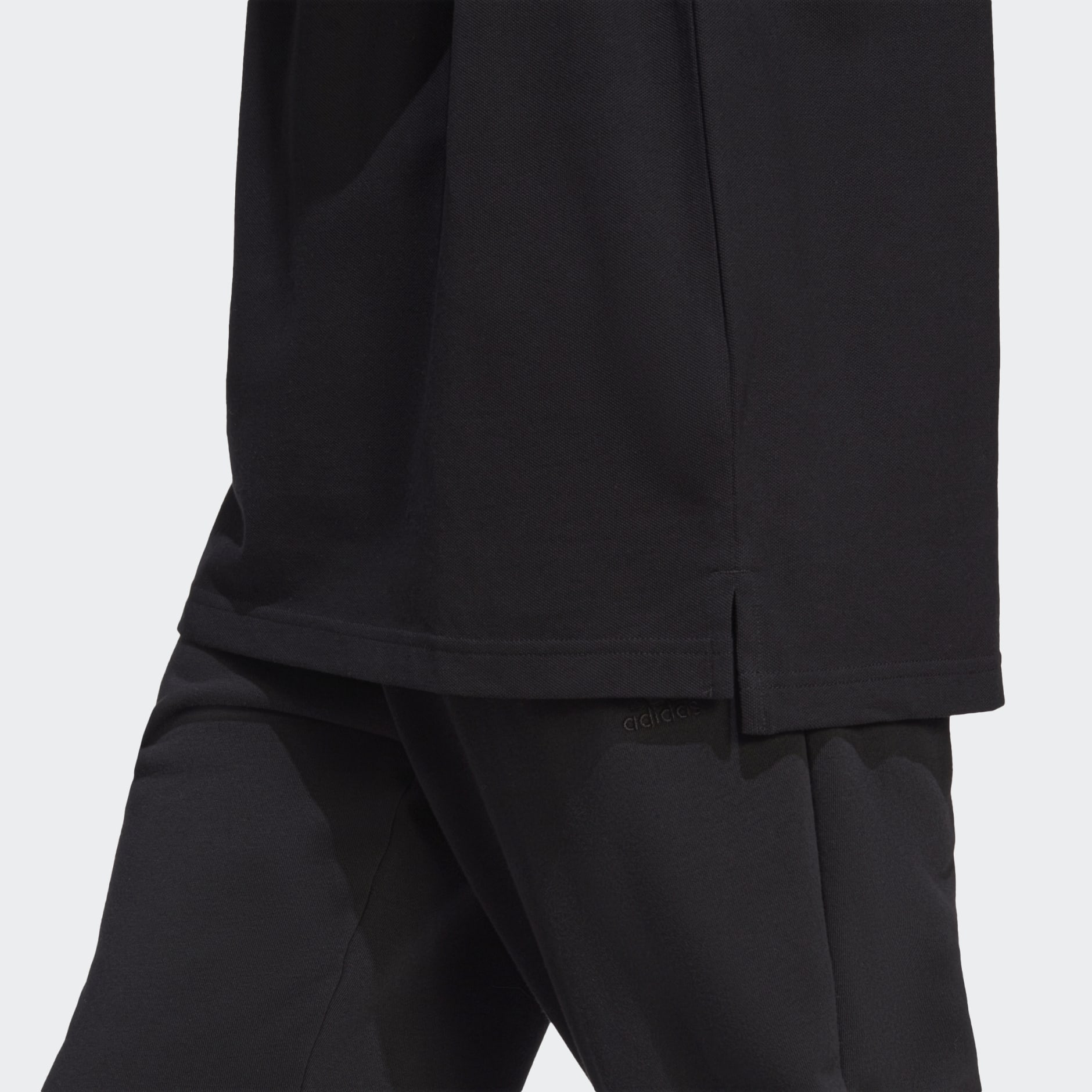 adidas Essentials Piqué Small Logo Polo Shirt - Black | adidas UAE