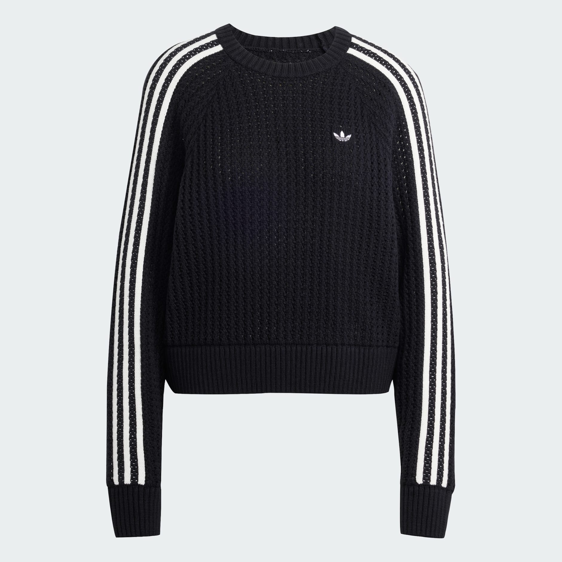 CLOTHING - Adicolor Knitted Crew Sweatshirt - Black | adidas