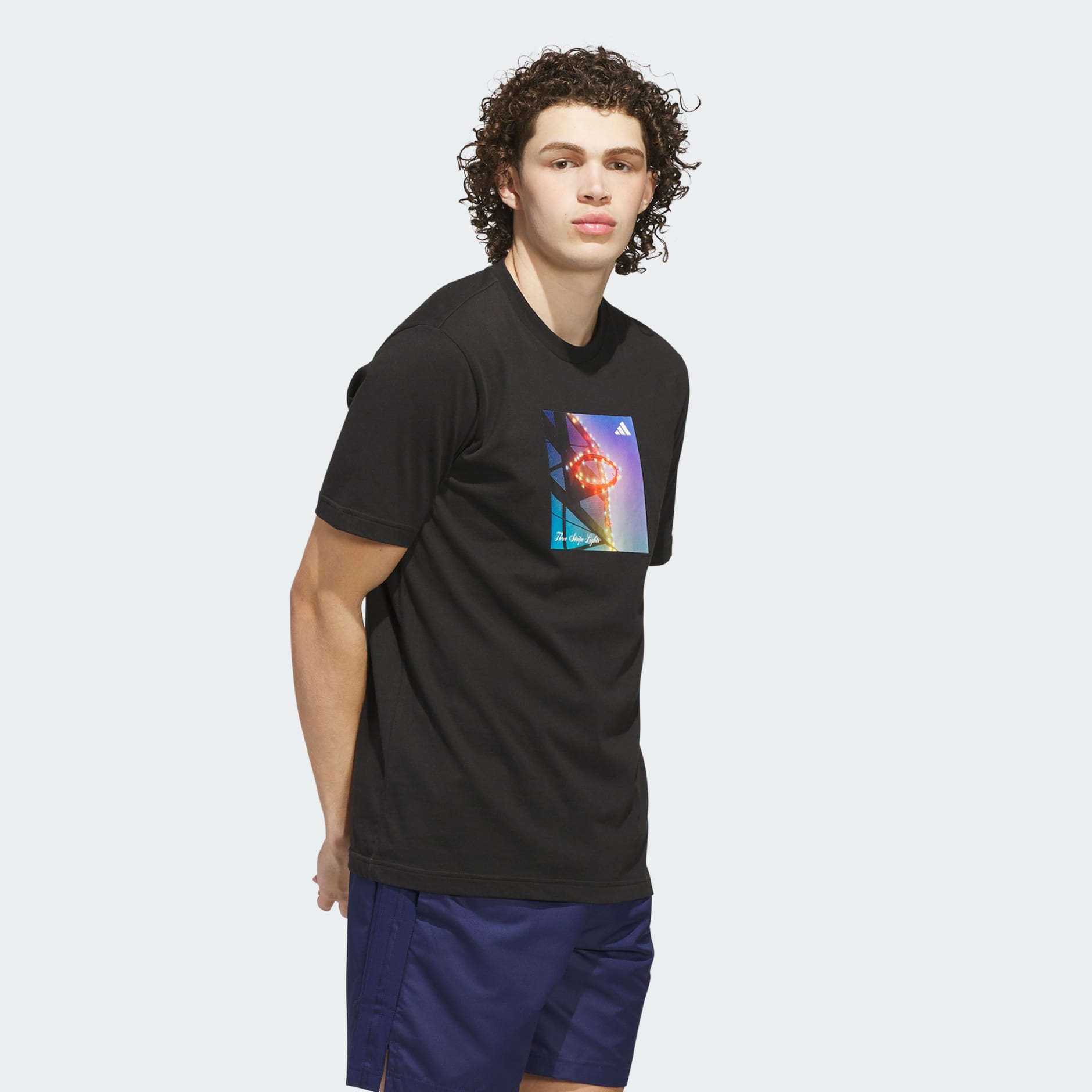 3-Stripes Lights Hoops Graphic Tee