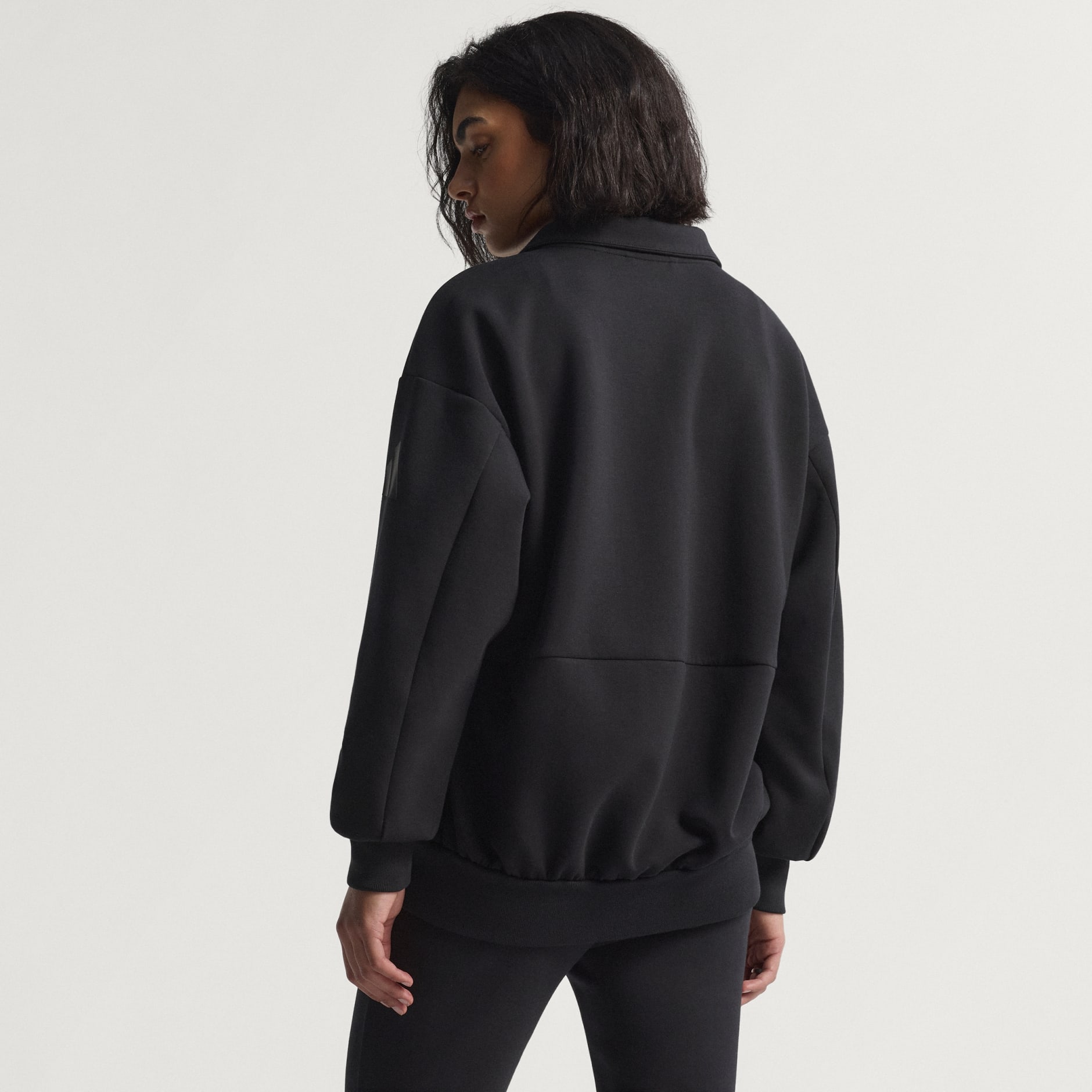 CLOTHING - Soft Lux Loose Full-Zip - Black | adidas Oman
