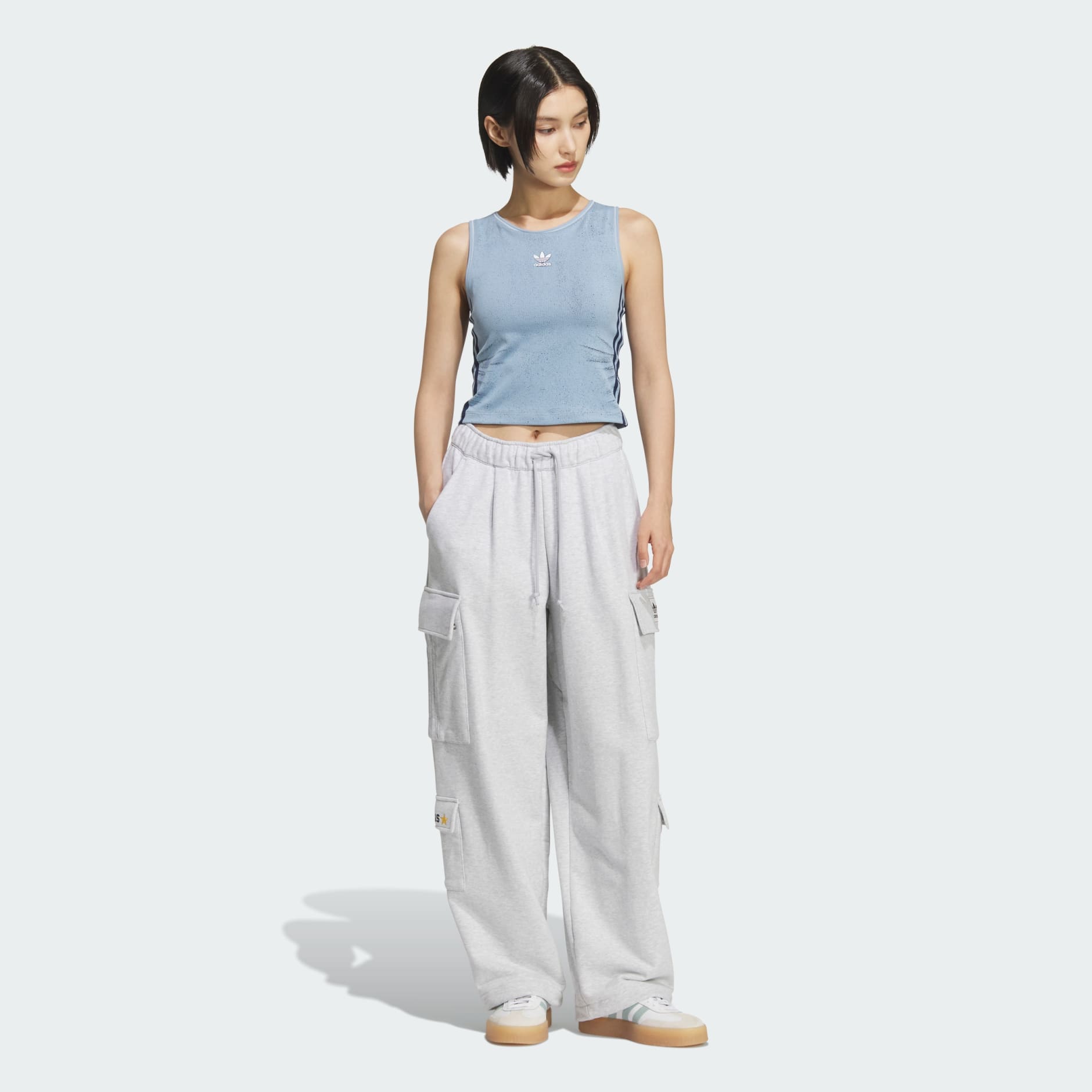 Fake Denim Padded Tank Top