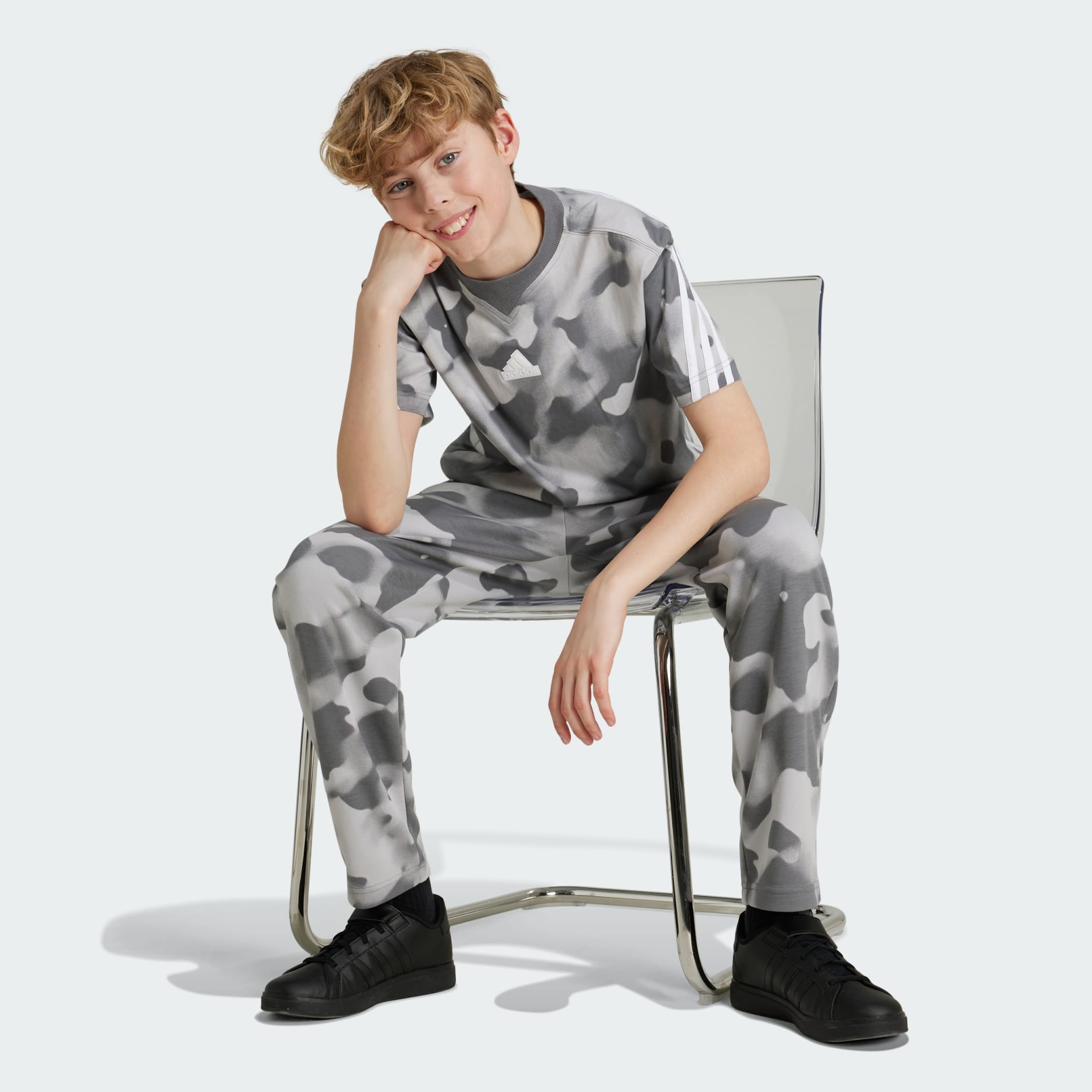 adidas Future Icons Camo Printed Tee - Grey | adidas UAE