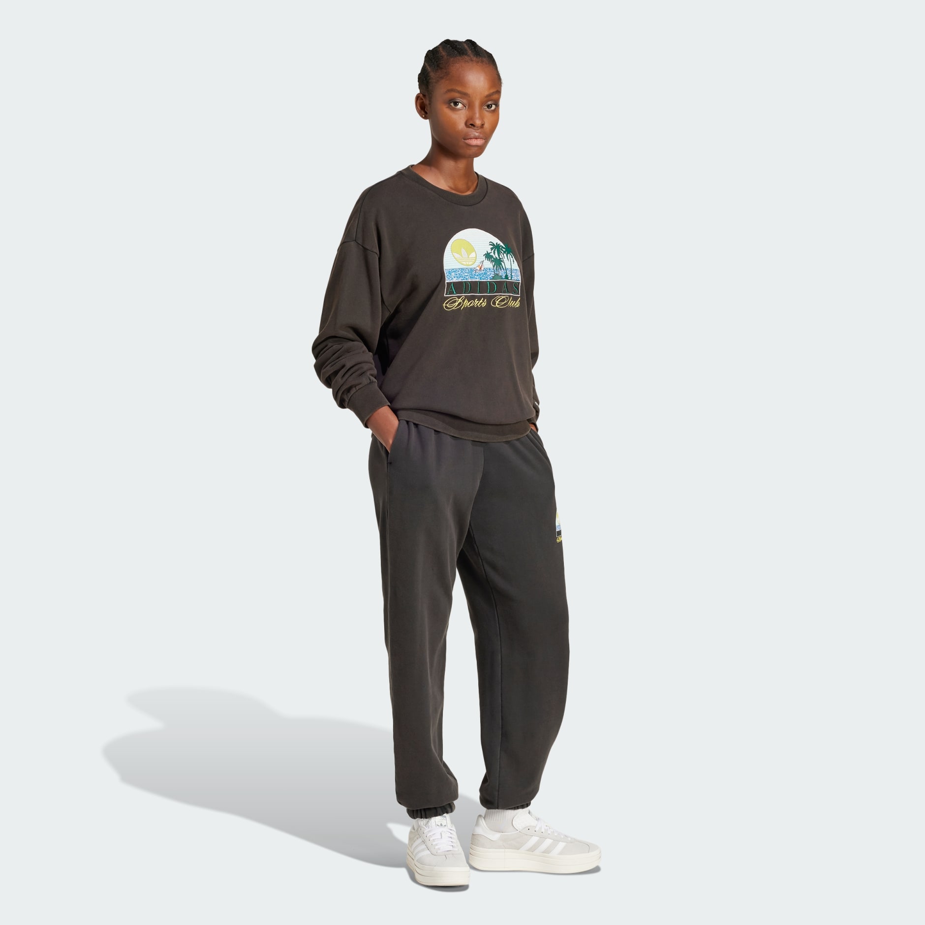 adidas Trefoil Series Island Club Joggers - Black | adidas UAE