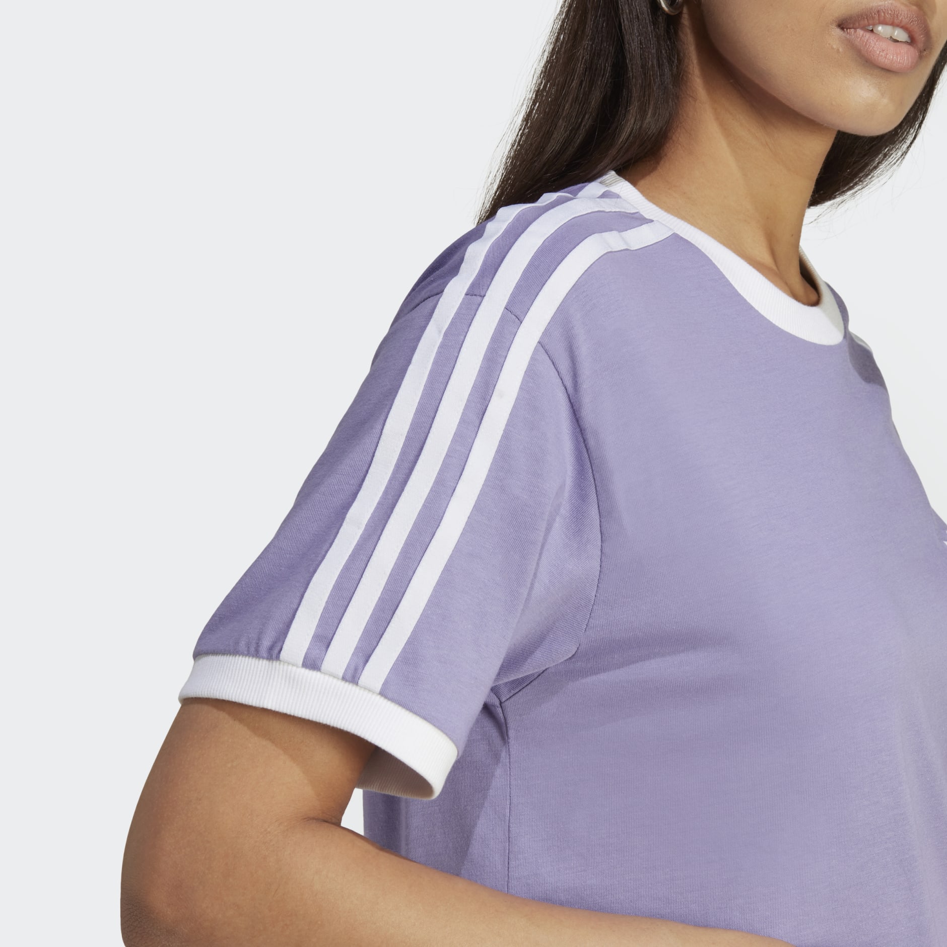 Women\'s Clothing - 3-STRIPES - adidas CLASSICS | ADICOLOR Oman TEE Purple