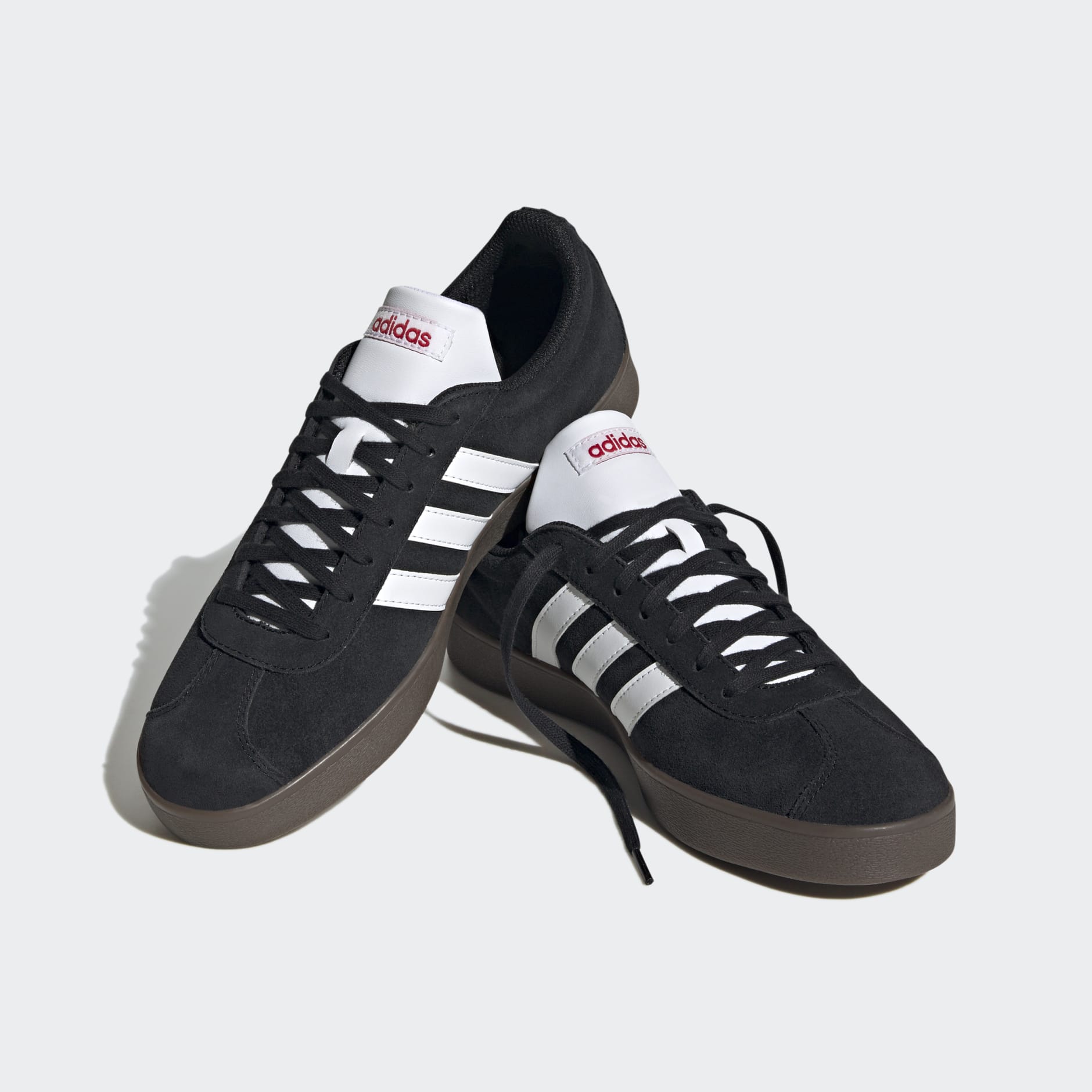 Shoes - VL Court Lifestyle Skateboarding Suede Shoes - Black | adidas ...
