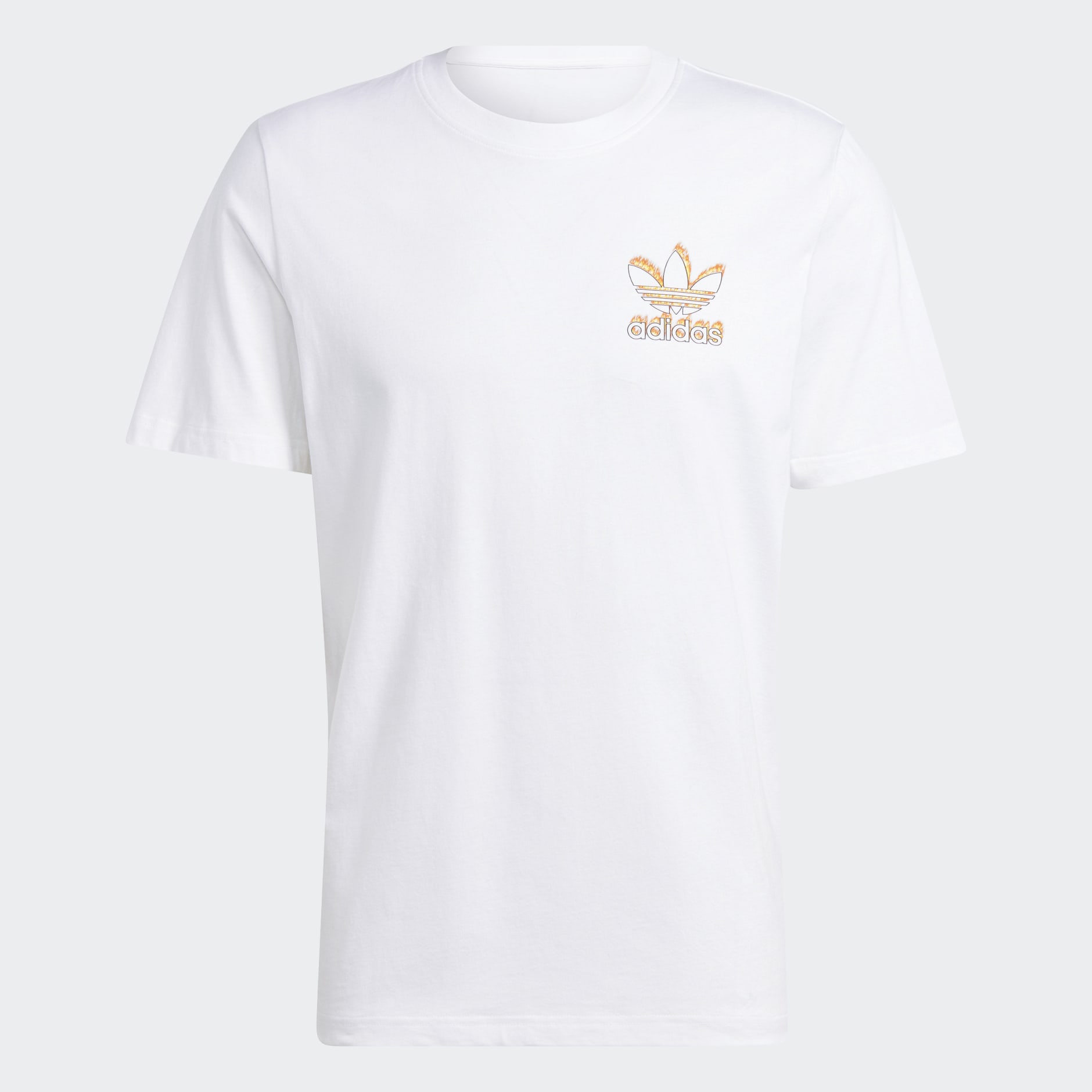 Oman White Graphics Men\'s Fire - Clothing Tee - | Trefoil adidas