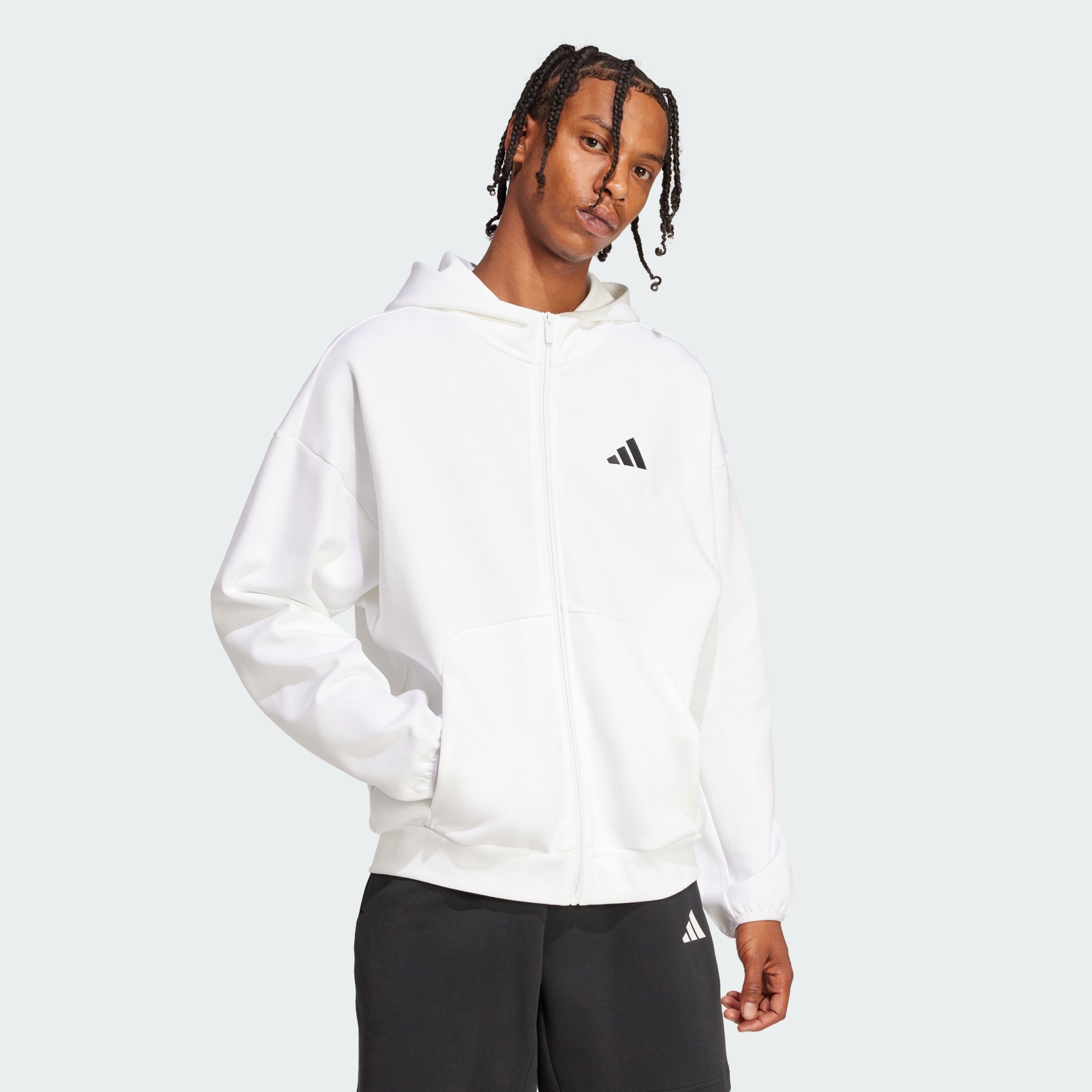 Clothing - Future Icons Small Logo Full-Zip Hoodie - White