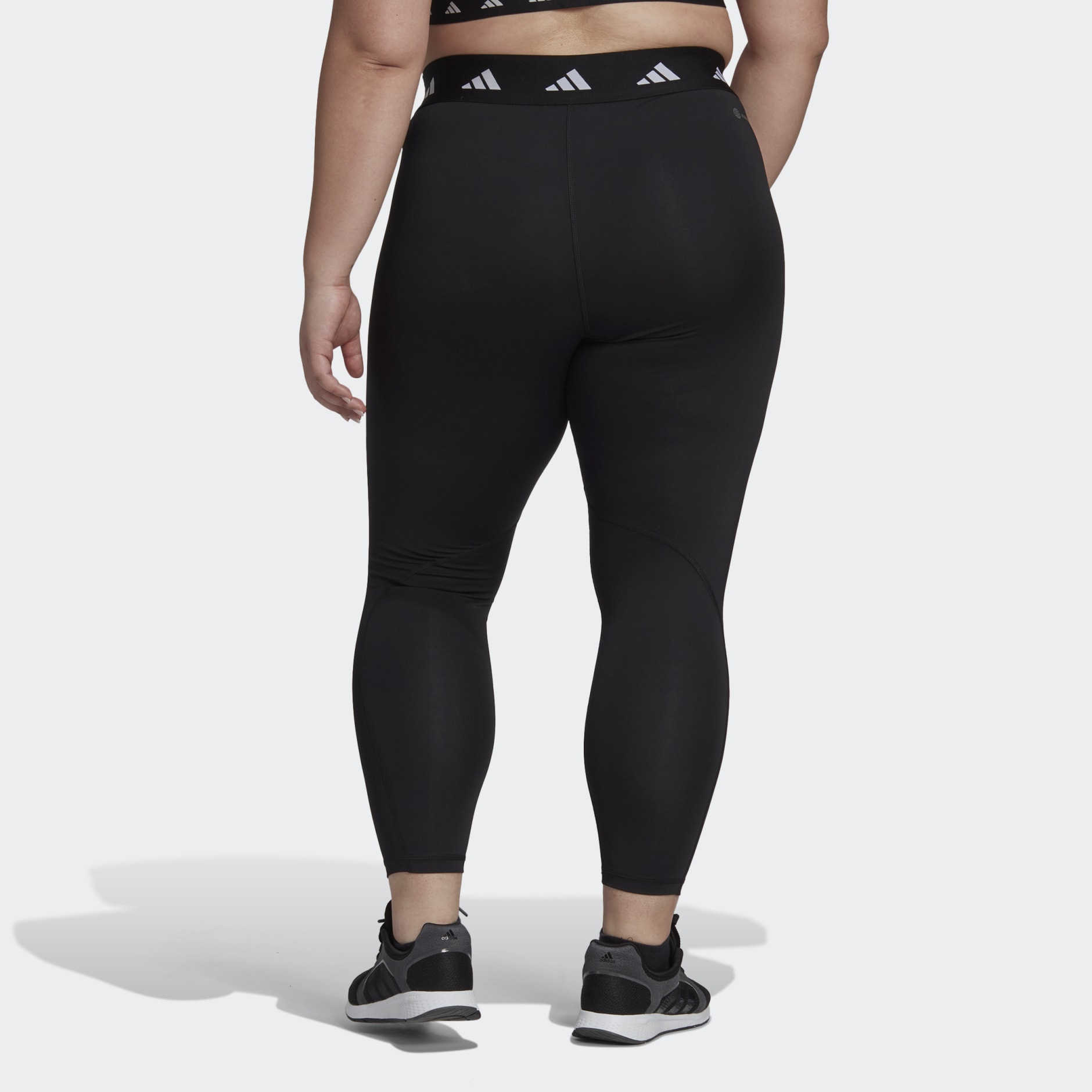 Women's Clothing - Techfit 7/8 Leggings (Plus Size) - Black