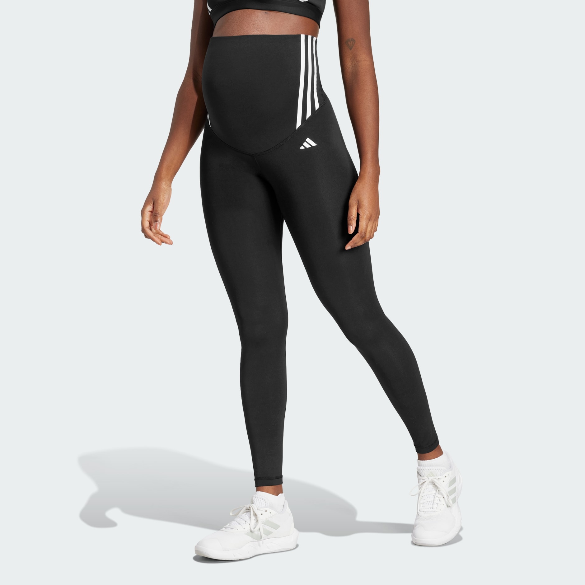 Clothing Optime Essentials Full Length Leggings Maternity Black adidas South Africa