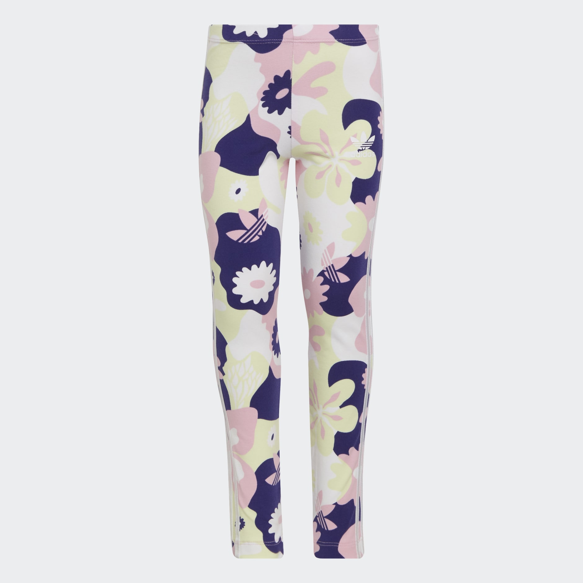 Flower Print Hoodie and Tights Set