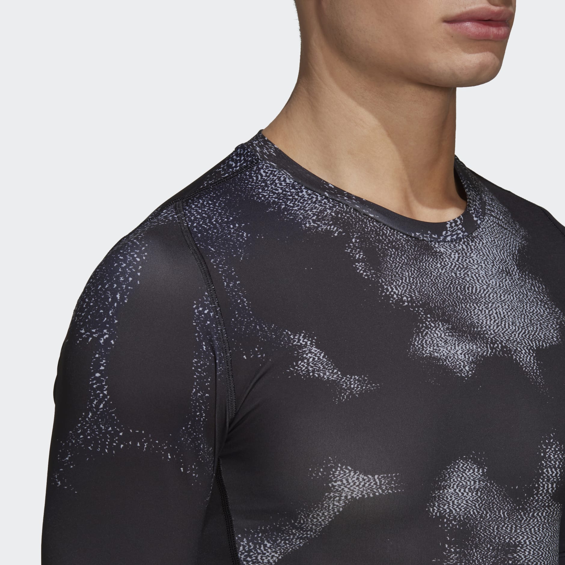 Techfit Allover Print Training Long Sleeve Tee