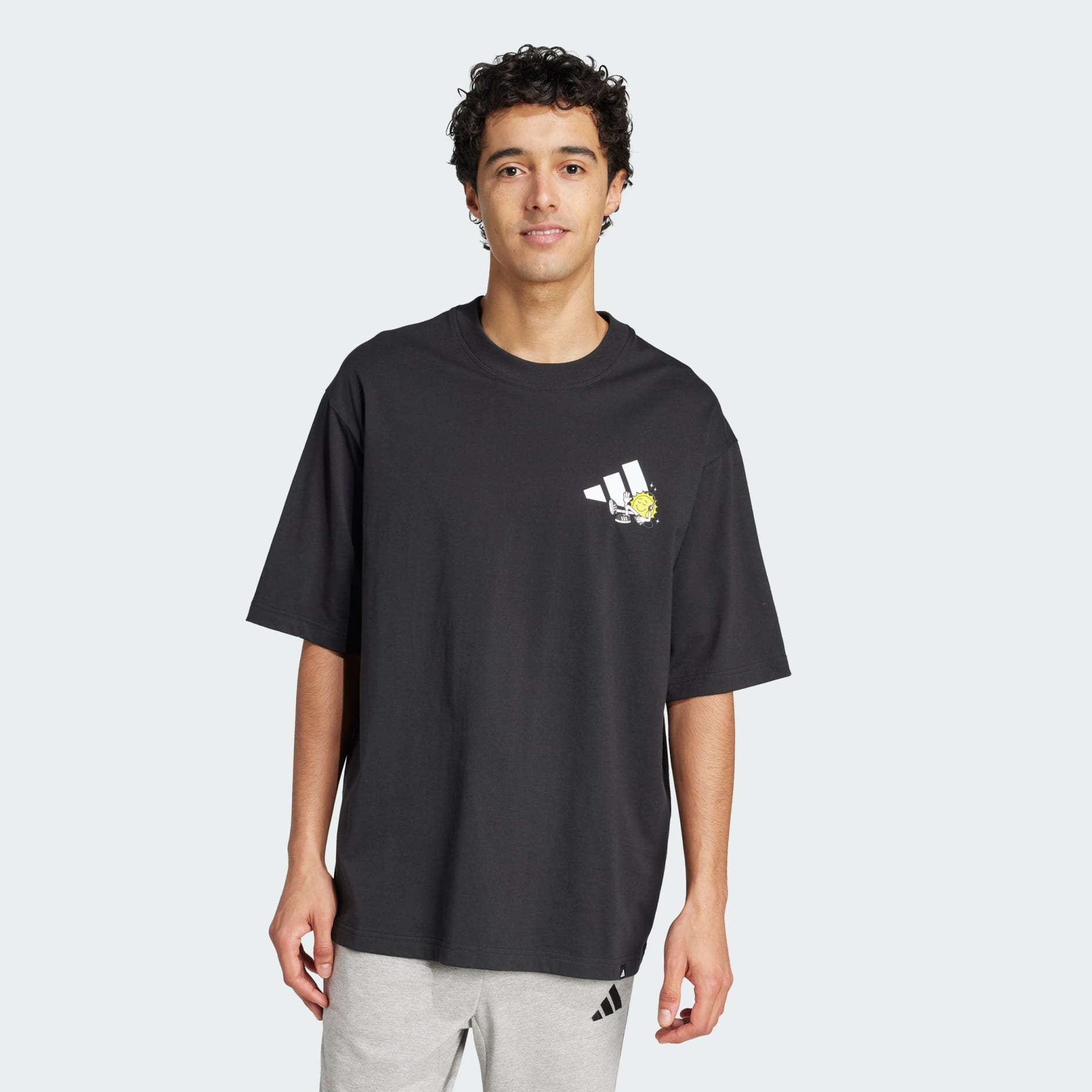 Positivity Sun Graphic Tee - Black | adidas Hong Kong