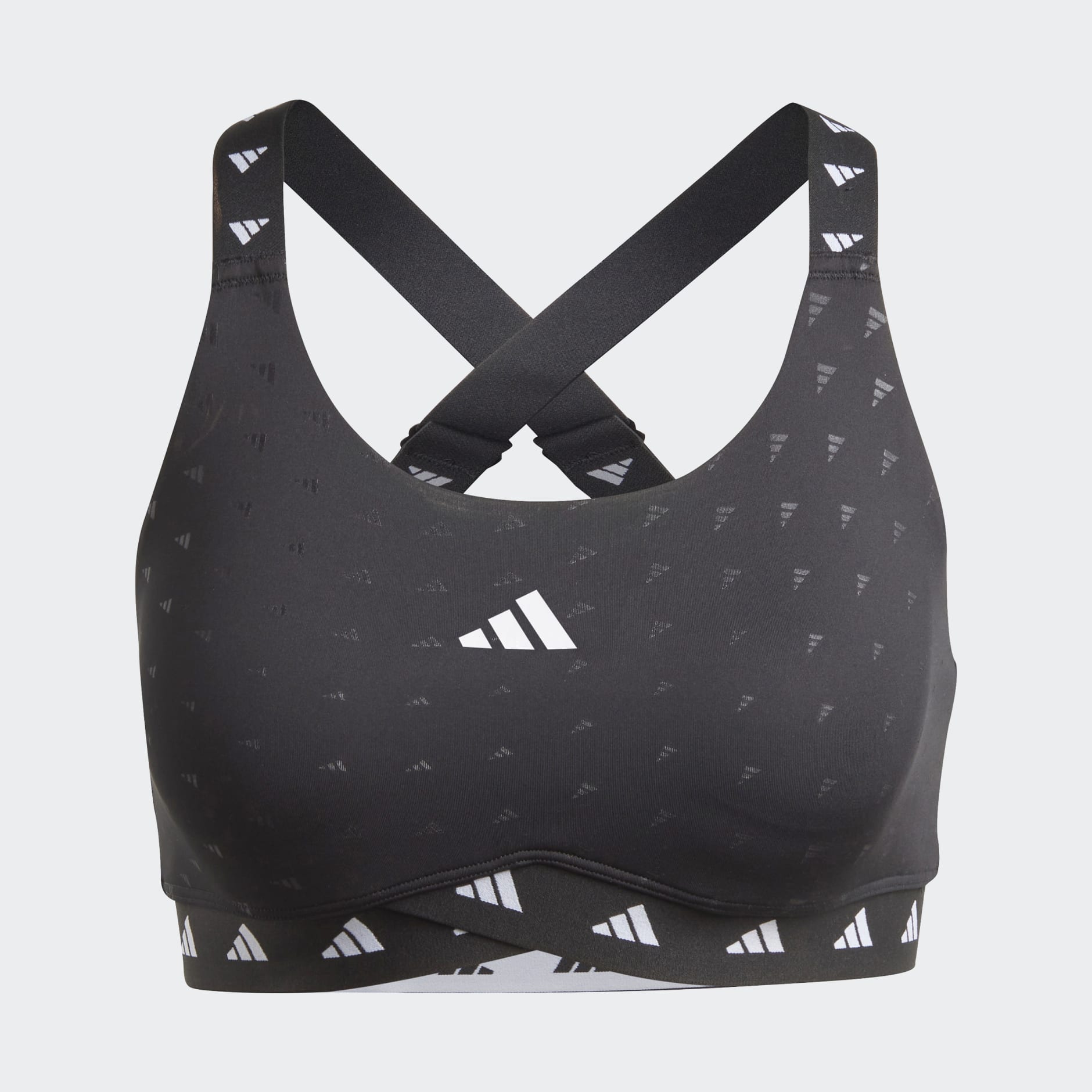 adidas Performance BIG BARS - Medium support sports bra - black - Zalando.de