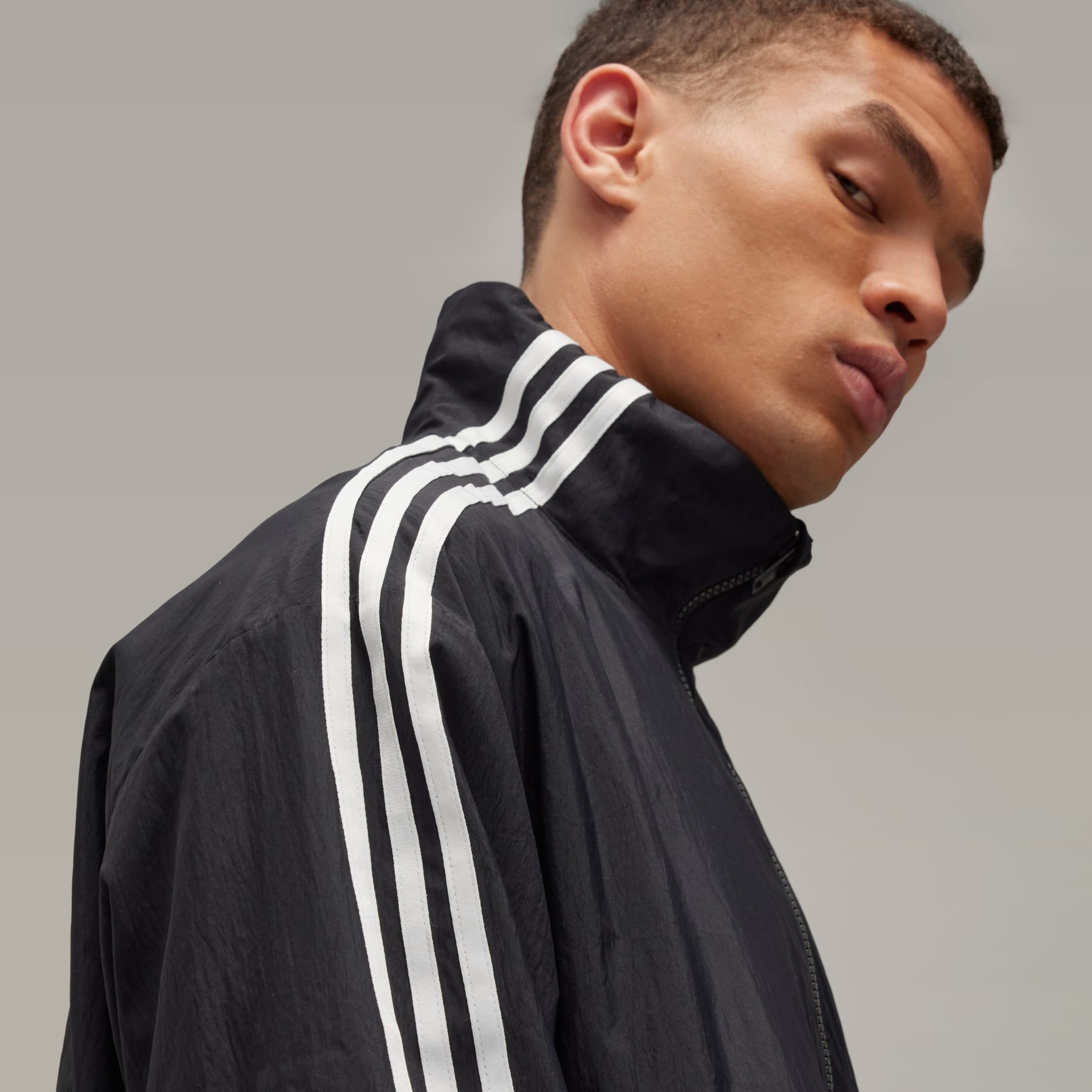 Adidas skateboarding 3 stripe jacket black online