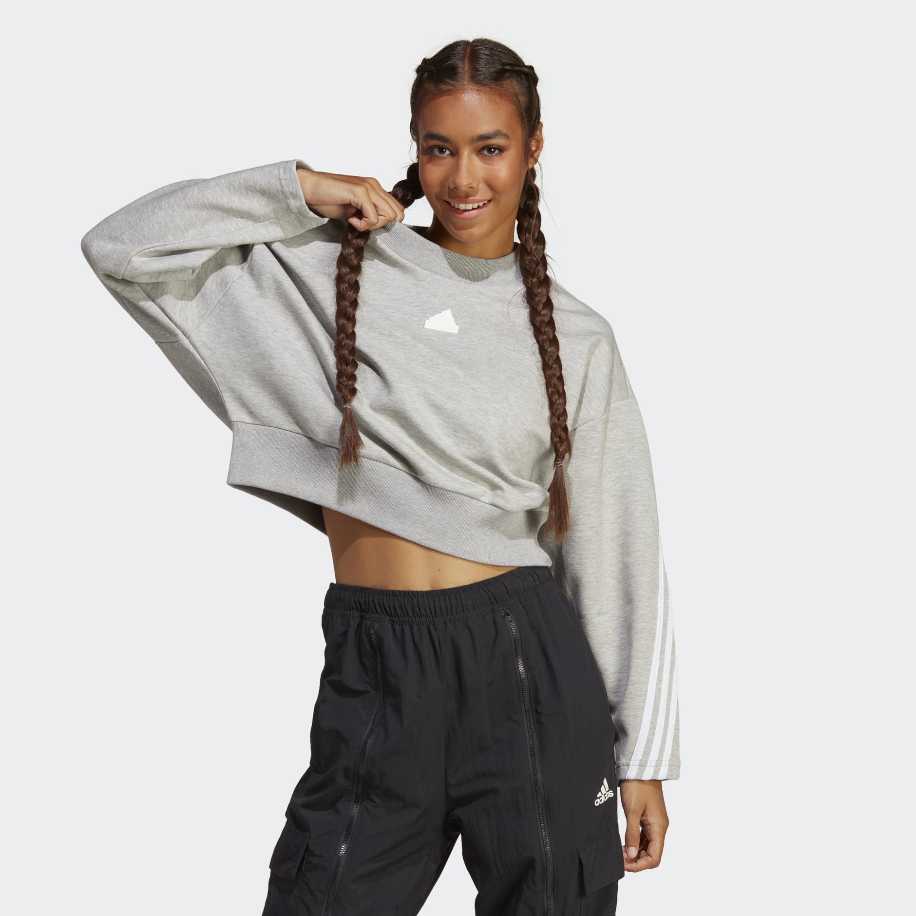 Clothing - Future Icons 3-Stripes Sweatshirt - Grey | adidas South Africa
