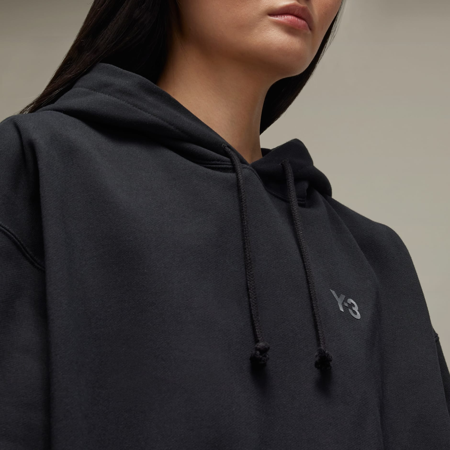 Hanorac larg din material plușat periat Y-3