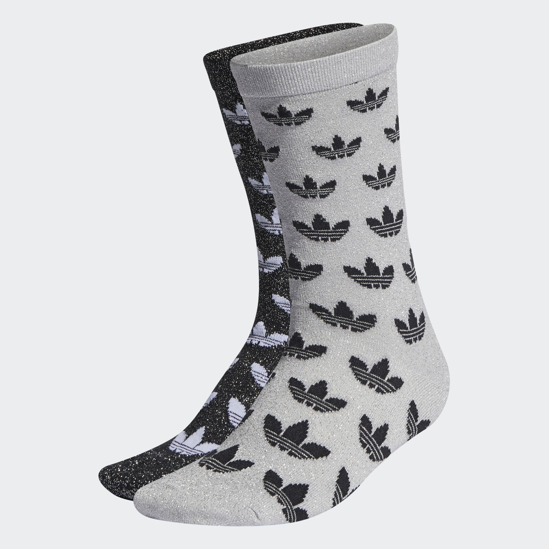 Monogram Full Glitter Crew Socks 2 Pairs