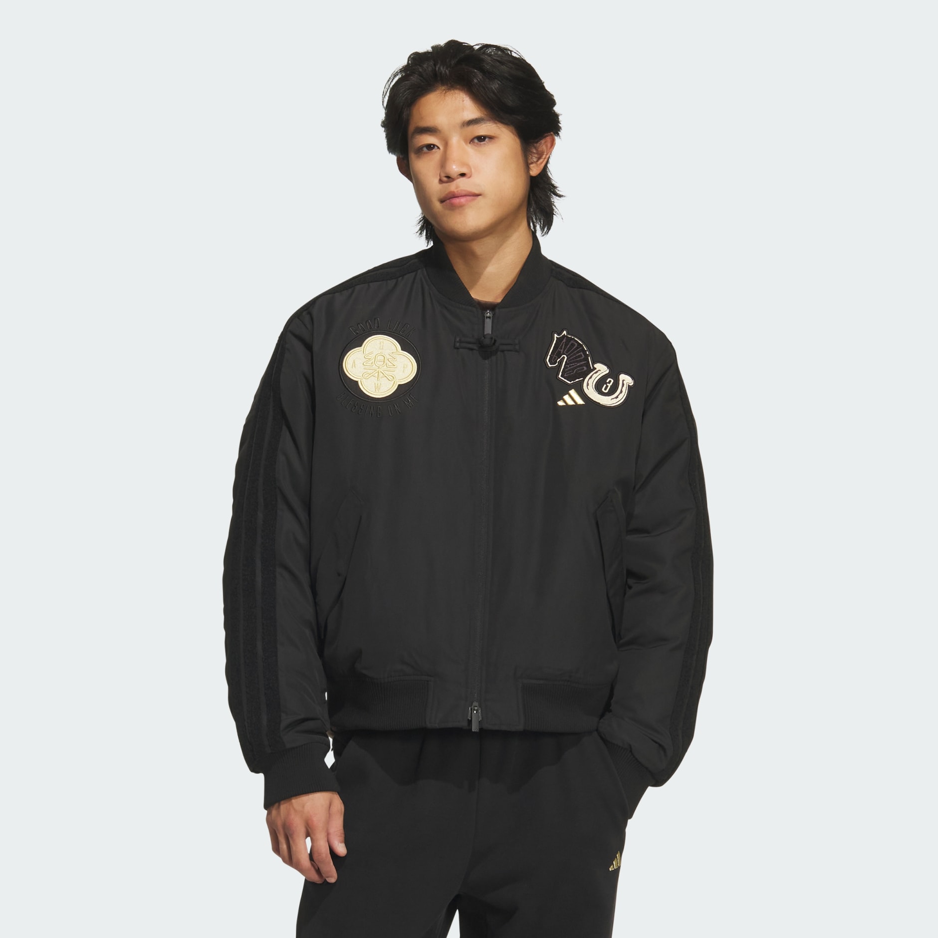 CNY MODERN CHINA 3 STRIPES PADDED BOMBER JACKET