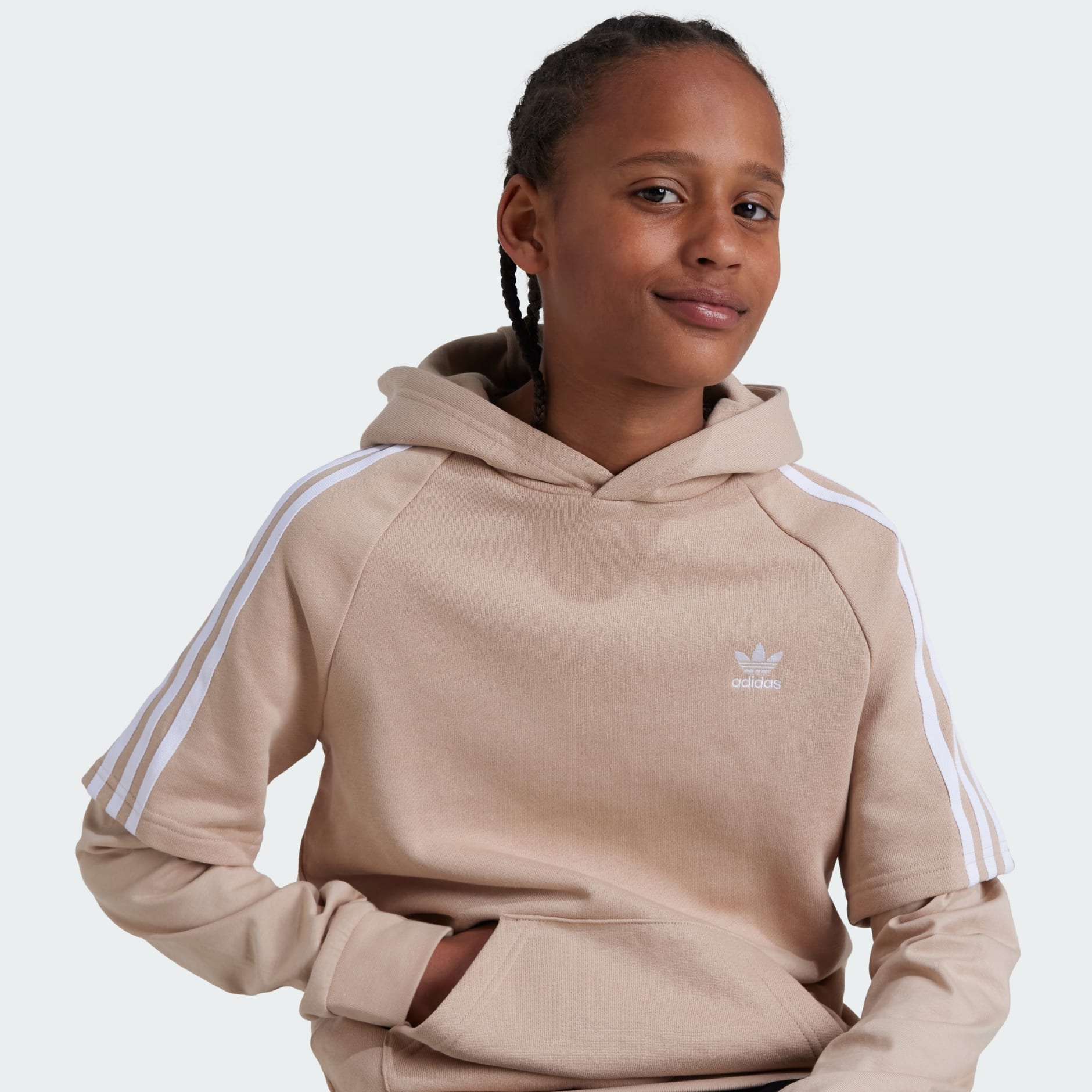 Adidas trefoil hoodie boys online