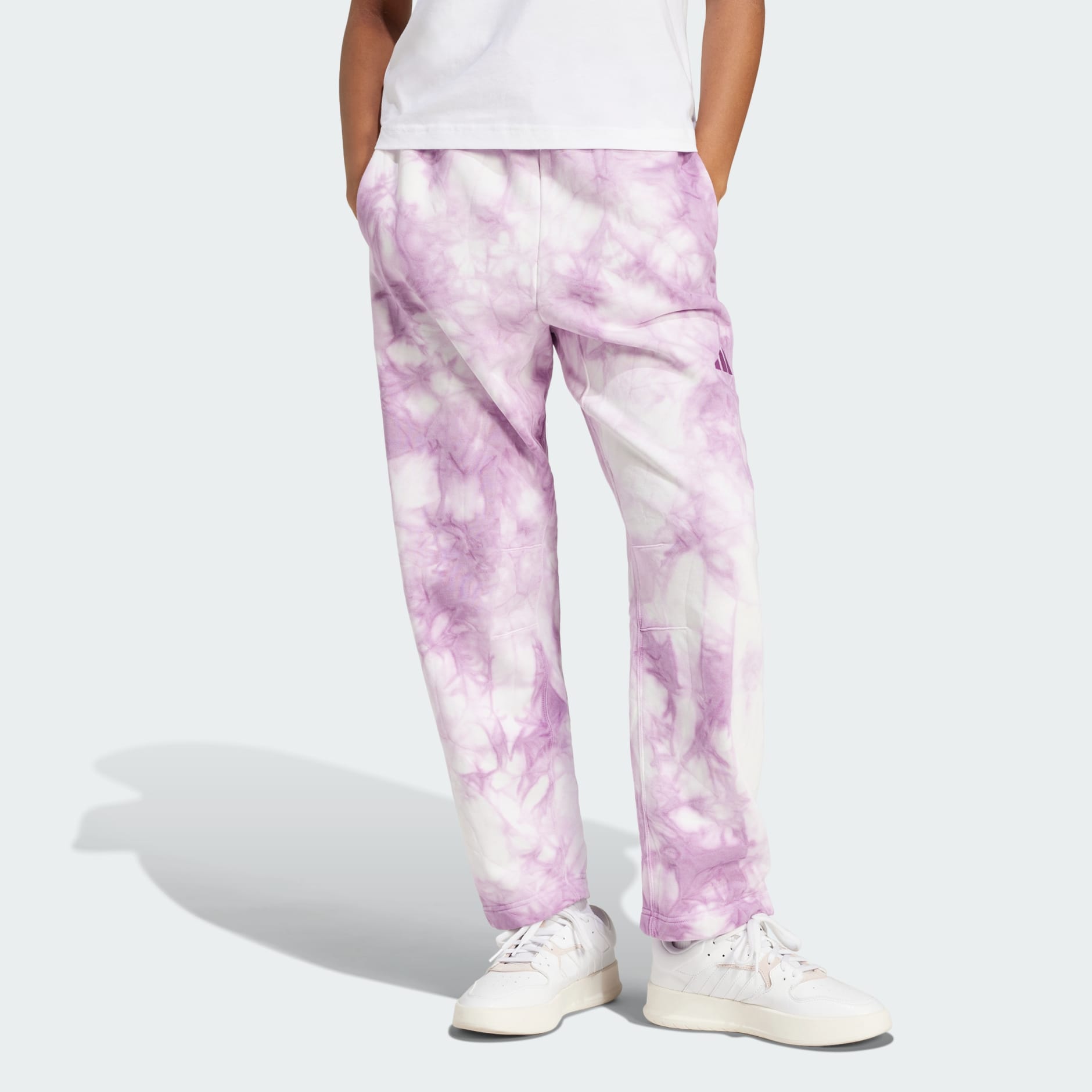 adidas ALL SZN Fleece Tie Dye Barrel Leg Pants Purple adidas UAE