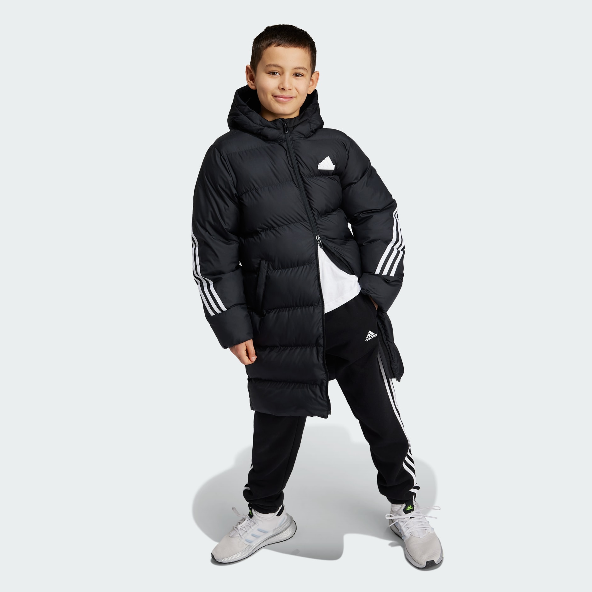 adidas Future Icons Long Padded Jacket Kids Black adidas GH