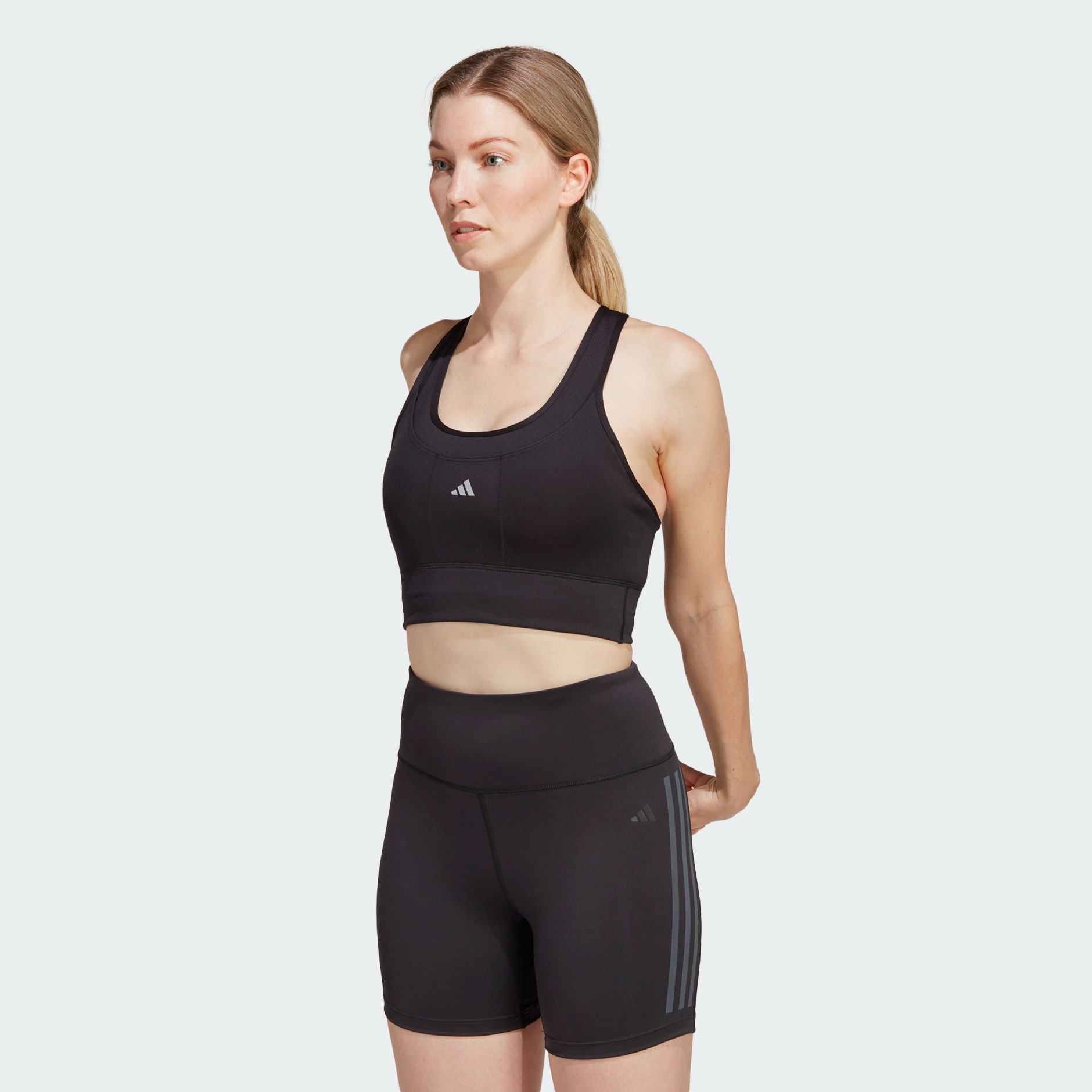 adidas Medium-Support Running Pocket Bra - Black